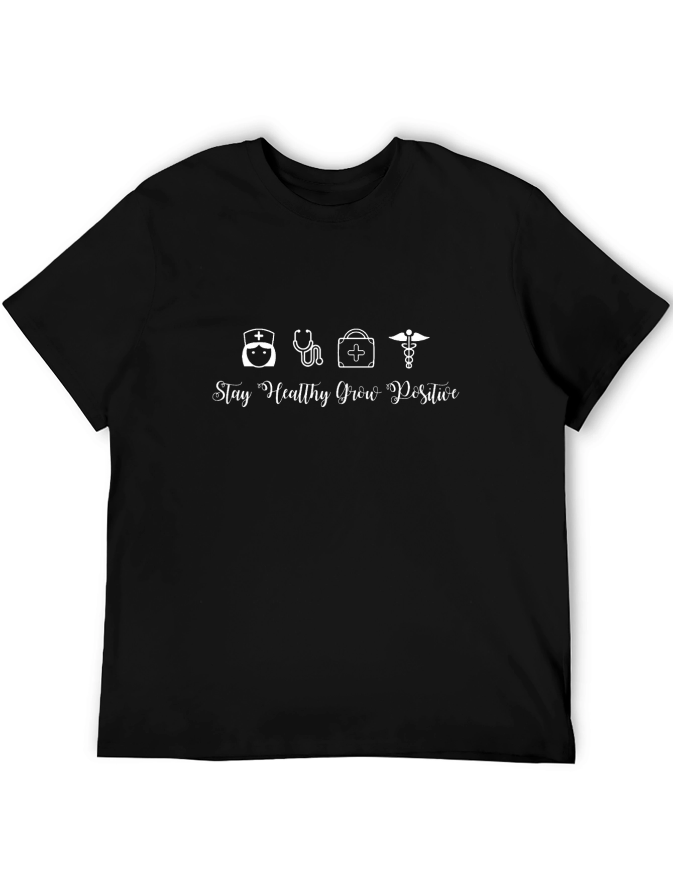 Stay Healthy Grow Positive Graphic T-Shirt