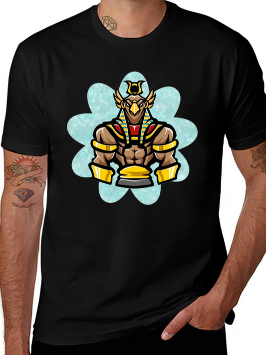 Egyptian God Horus T-Shirt - Black Cotton Tee