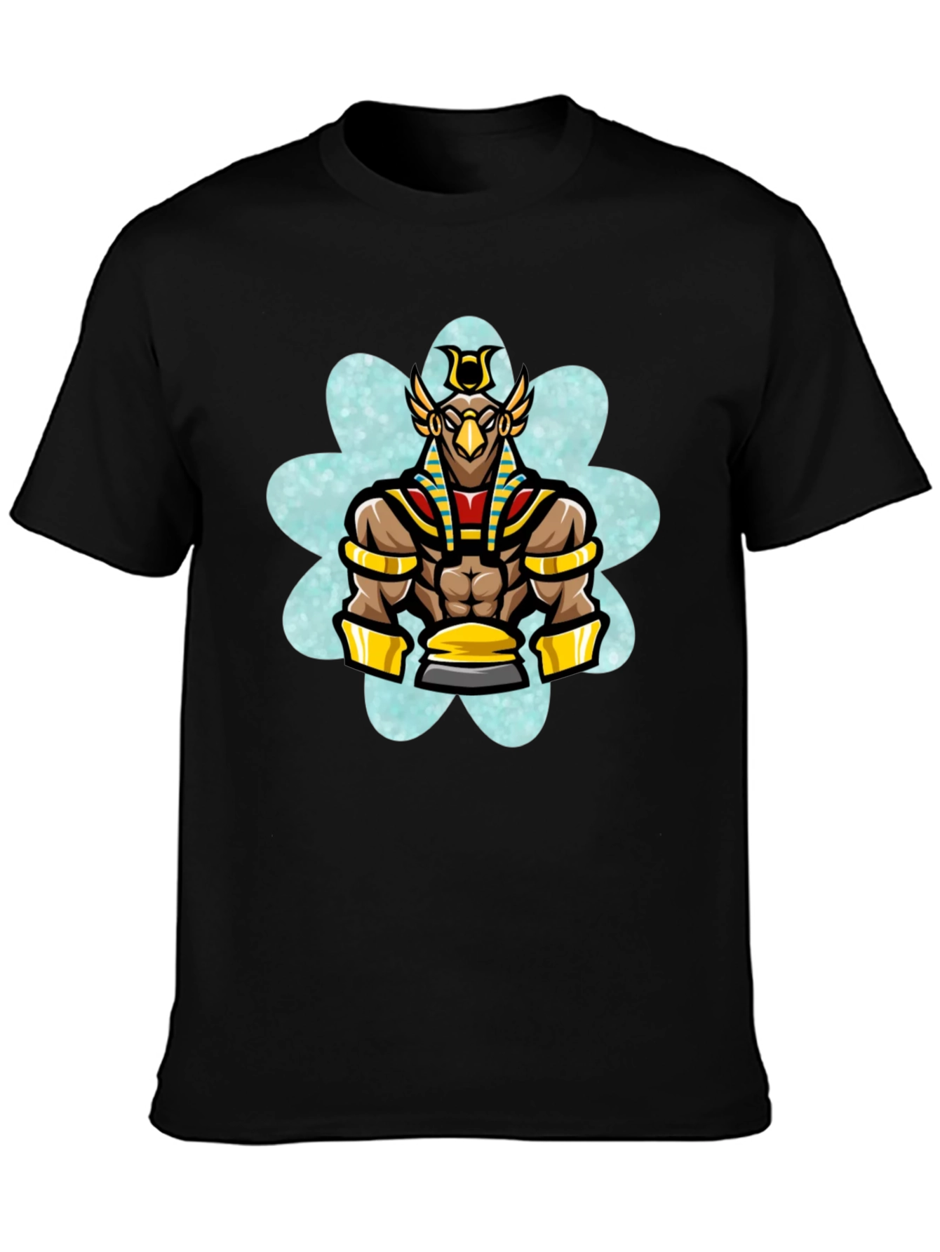 Egyptian God Horus T-Shirt - Black Cotton Tee