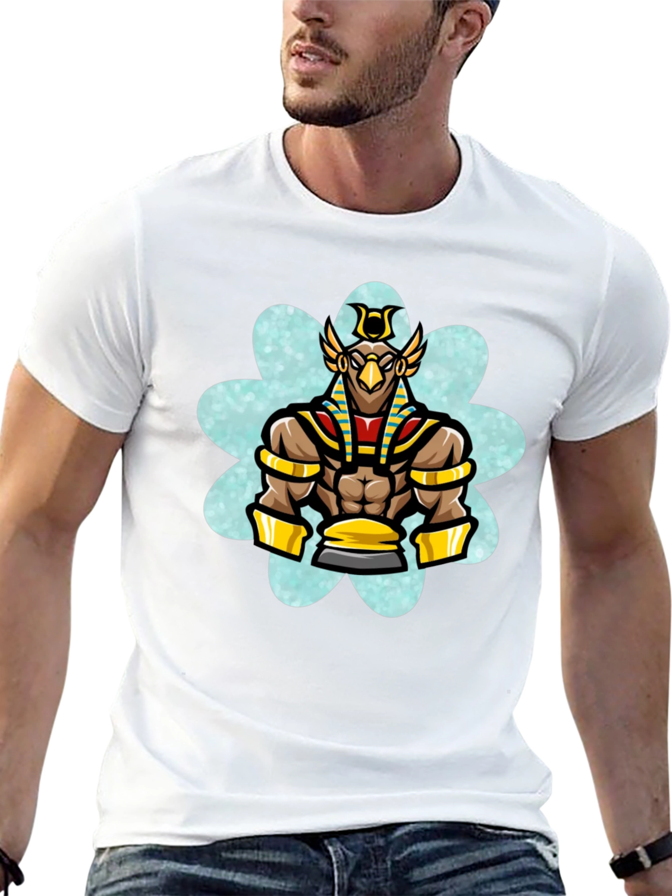 Egyptian God Horus T-Shirt - Black Cotton Tee