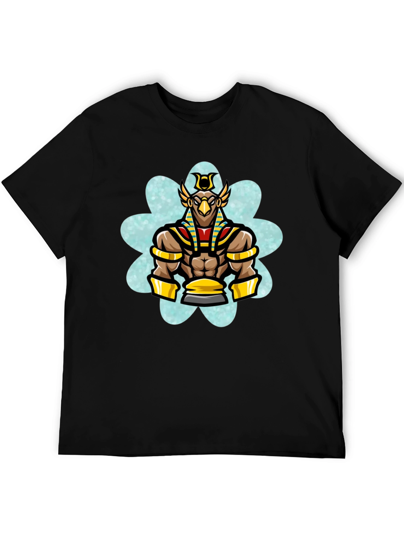Egyptian God Horus T-Shirt - Black Cotton Tee