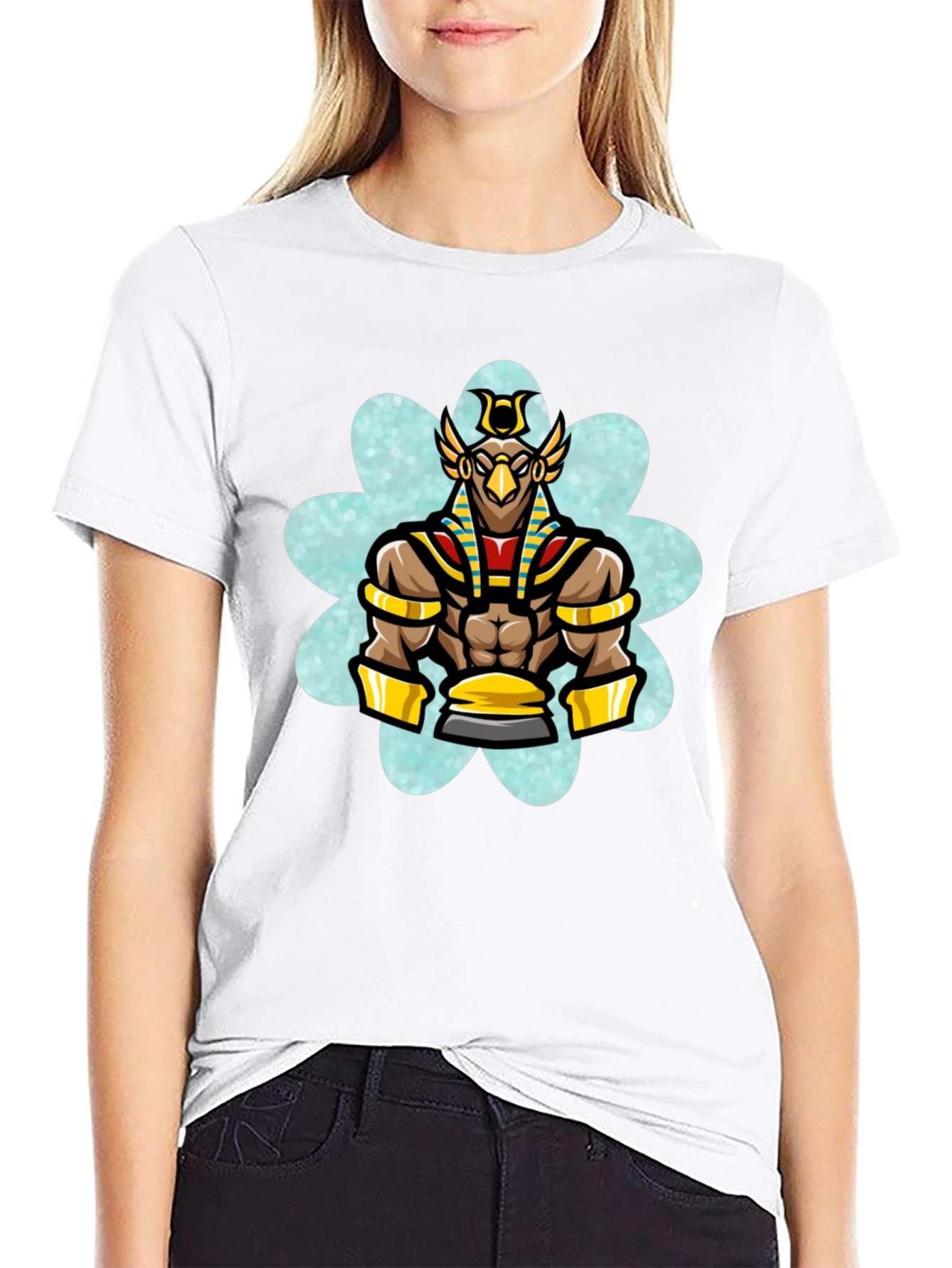 Egyptian God Horus T-Shirt - Black Cotton Tee