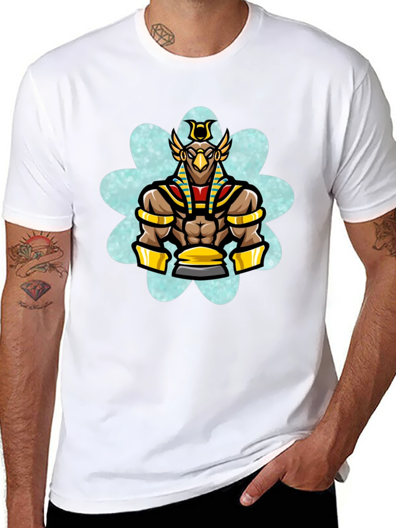 Egyptian God Horus T-Shirt - Black Cotton Tee
