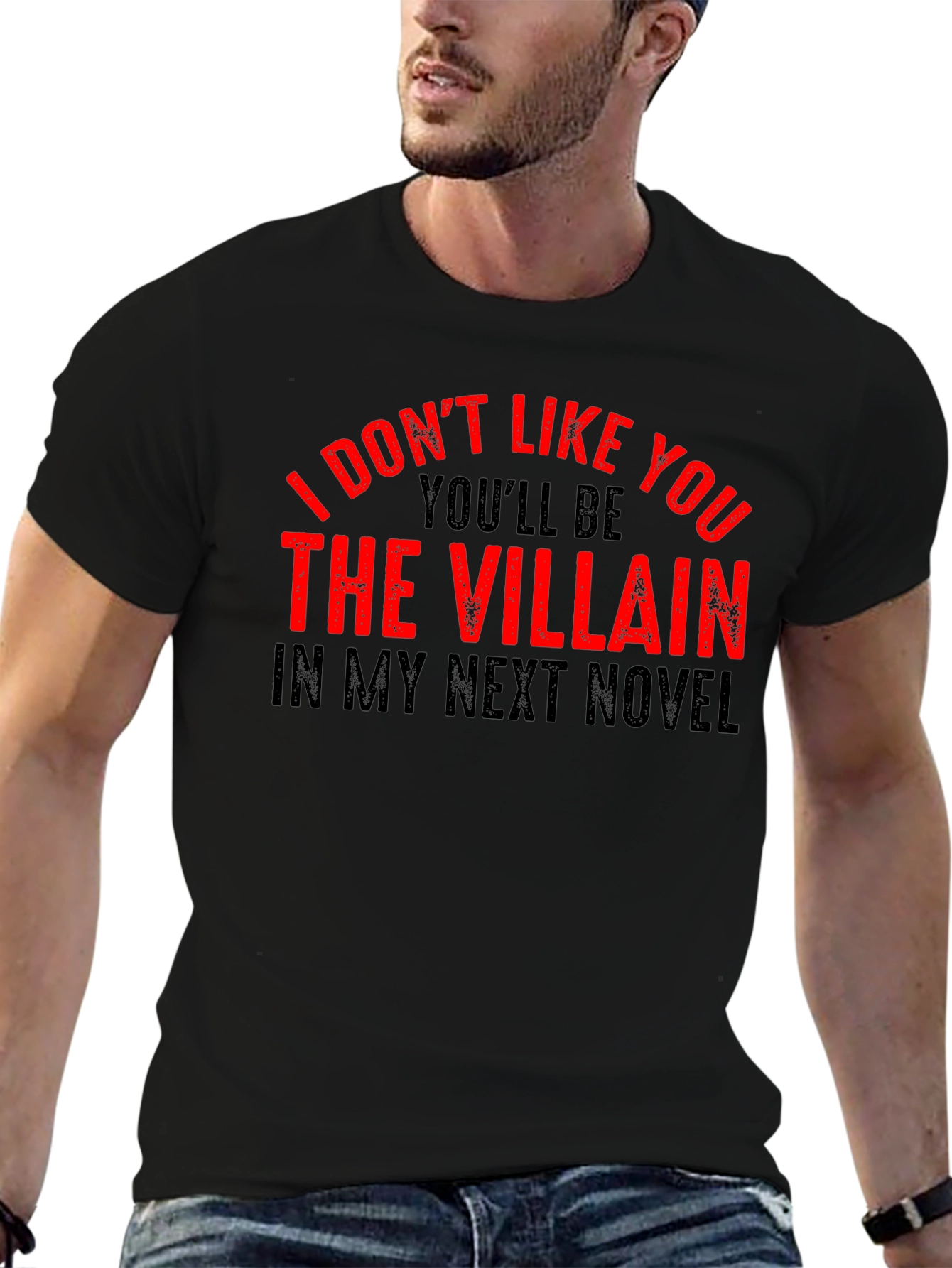 Villain Novel T-Shirt: Funny Author Statement Tee