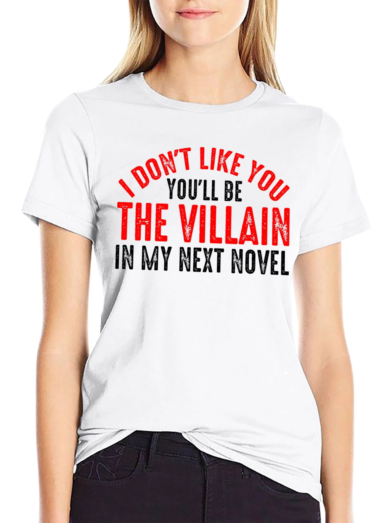 Villain Novel T-Shirt: Funny Author Statement Tee