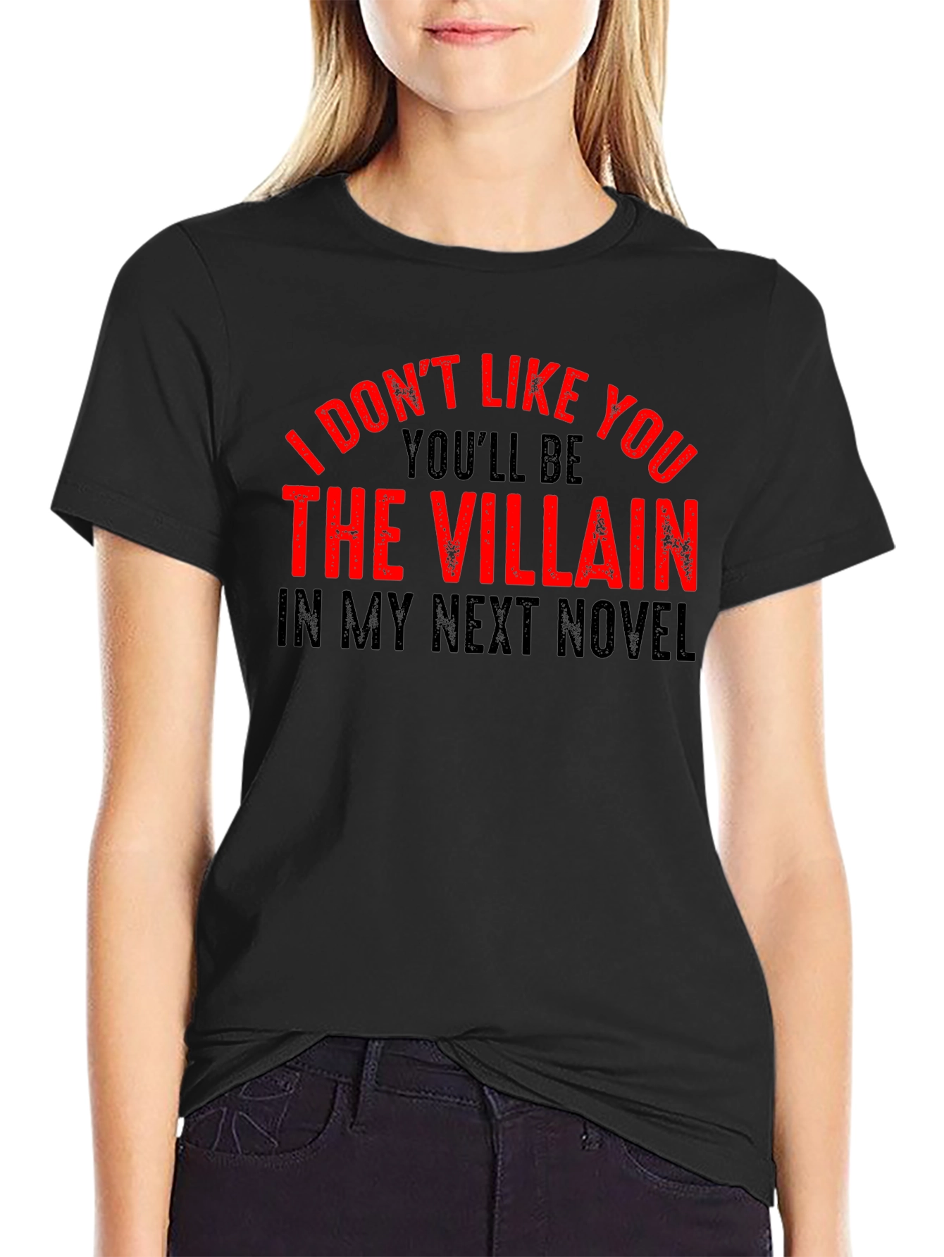 Villain Novel T-Shirt: Funny Author Statement Tee