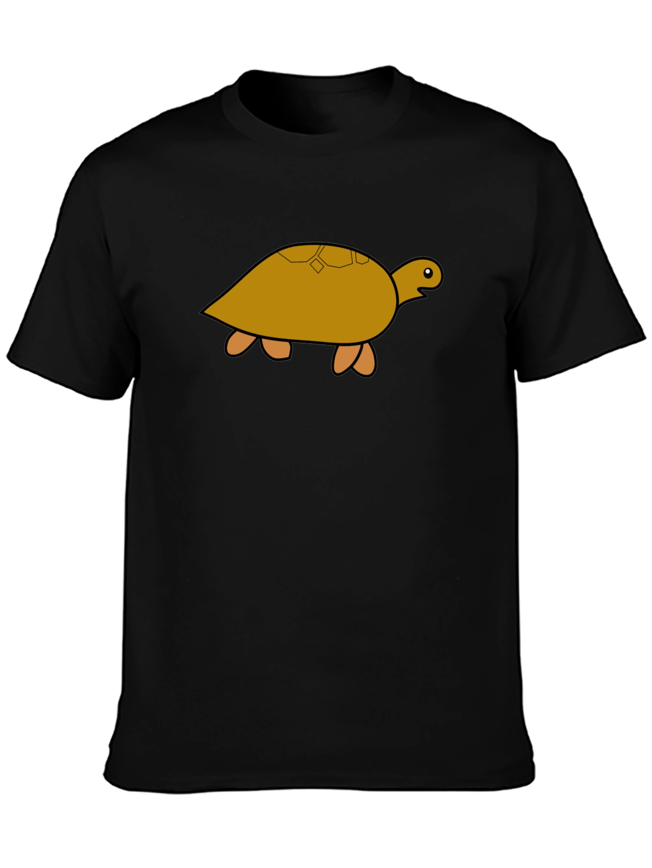 Turtle Graphic Tee - Black Cotton T-Shirt