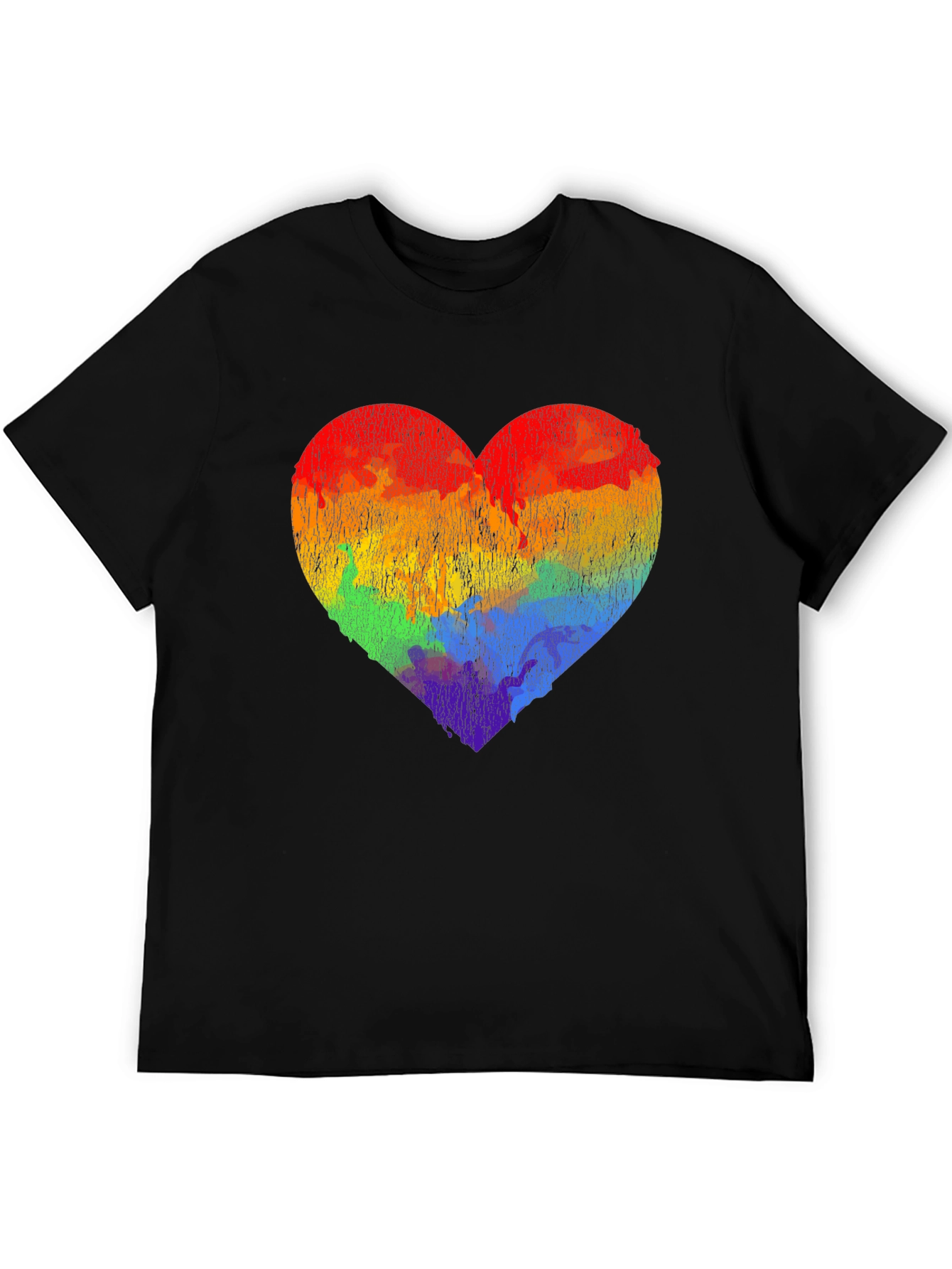 Rainbow Heart Graphic Tee - Pride Love Shirt