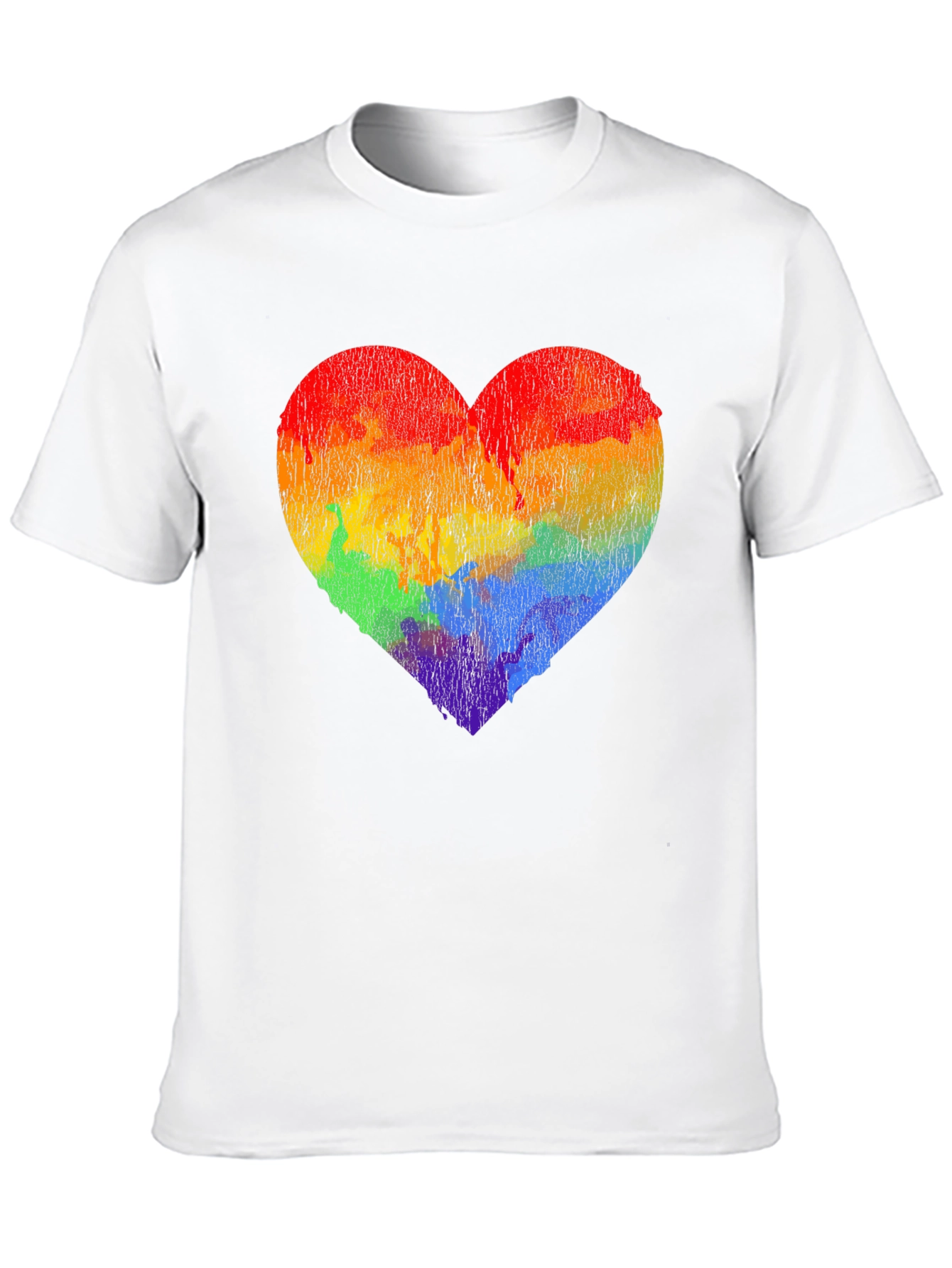 Rainbow Heart Graphic Tee - Pride Love Shirt