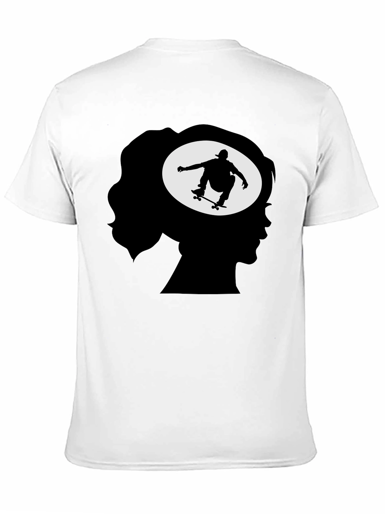 Skateboarder Silhouette Graphic Tee - Cool Trendy Design