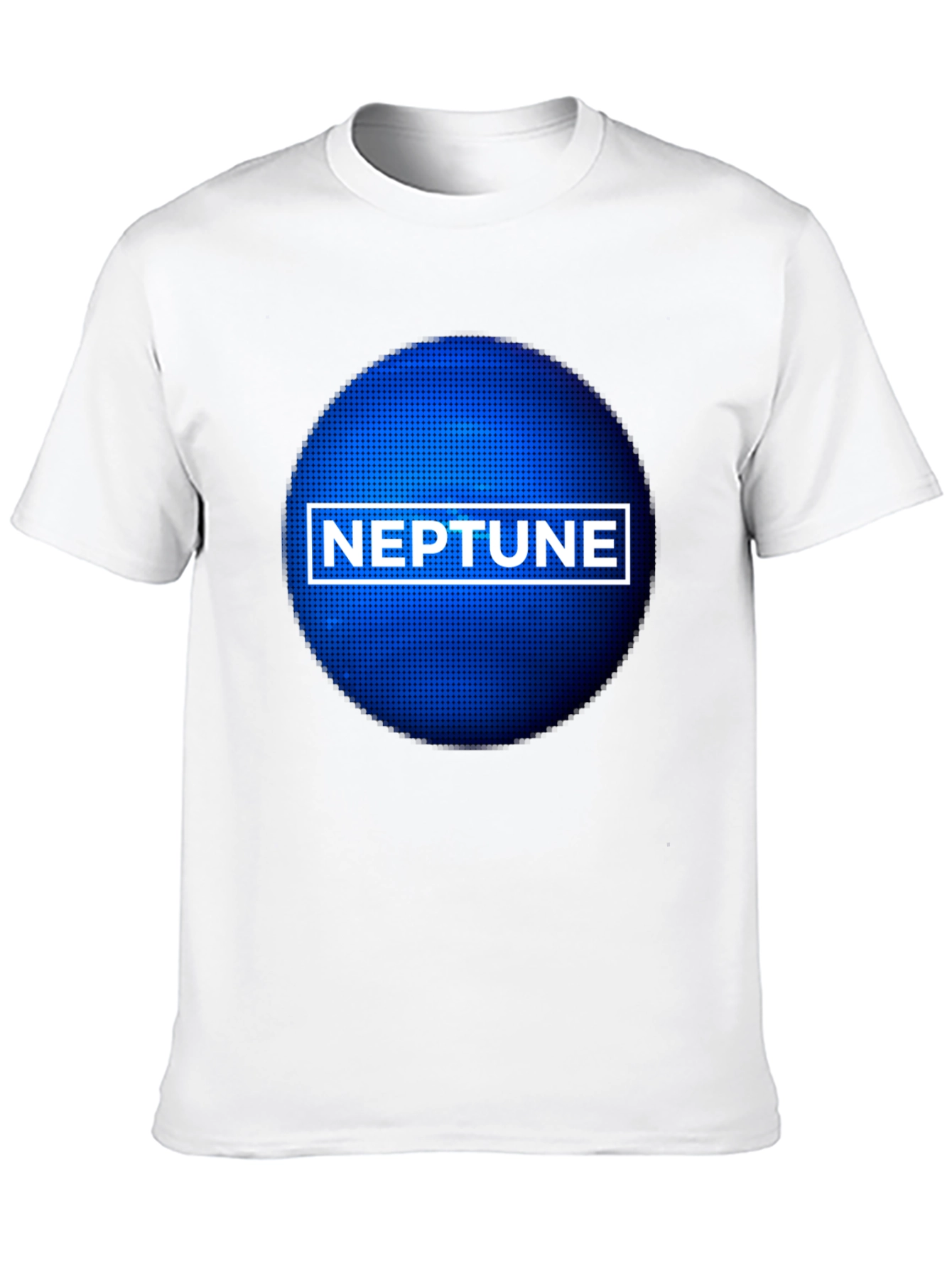 Neptune Planet Graphic Tee - Black Crewneck