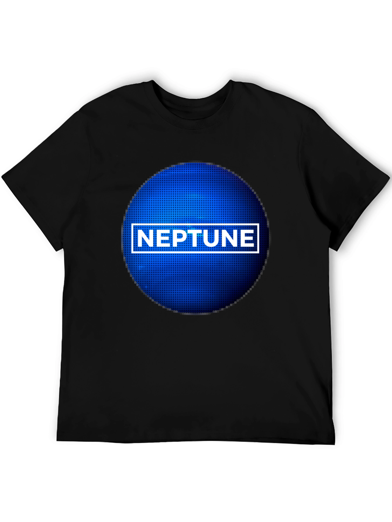 Neptune Planet Graphic Tee - Black Crewneck