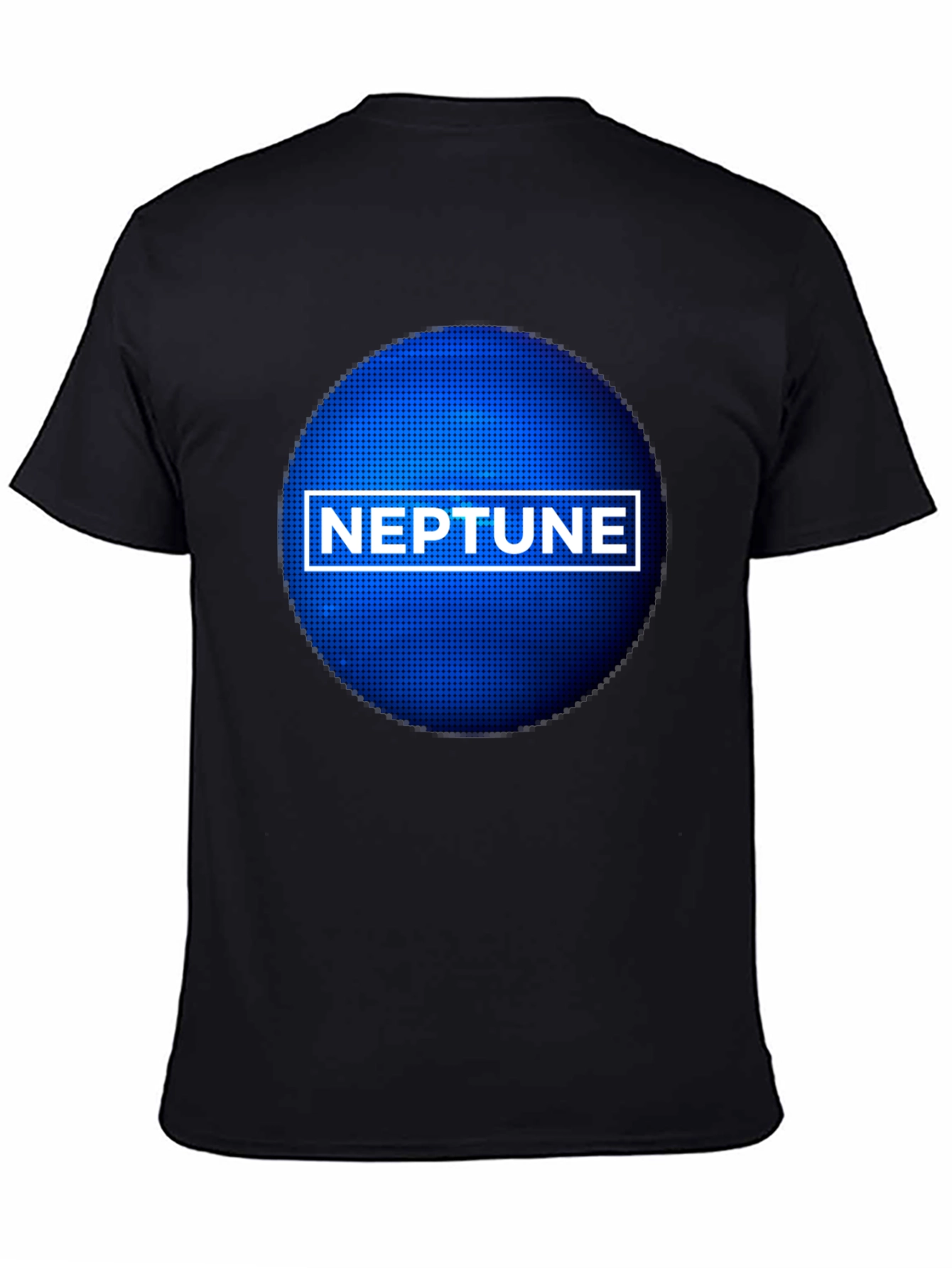 Neptune Planet Graphic Tee - Black Crewneck