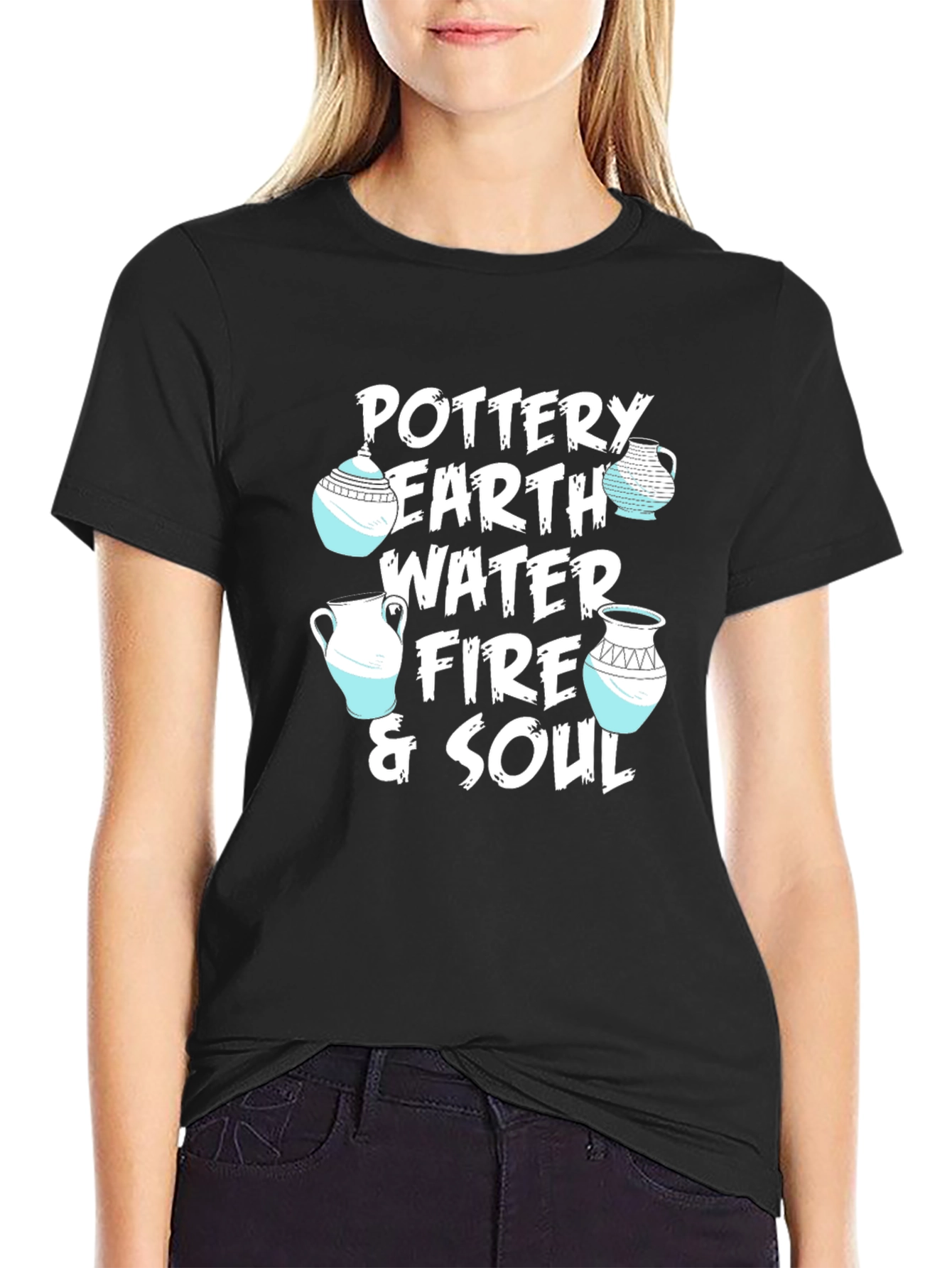 Pottery Earth Water Fire & Soul Graphic T-Shirt