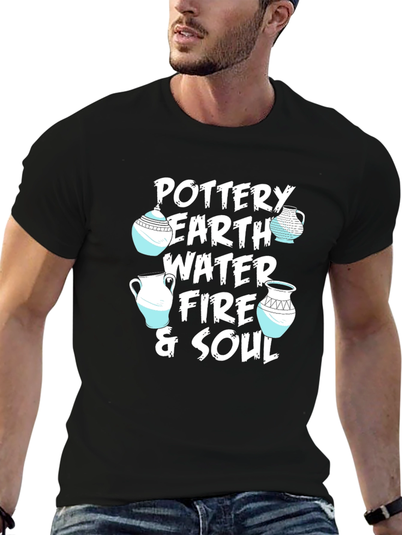 Pottery Earth Water Fire & Soul Graphic T-Shirt