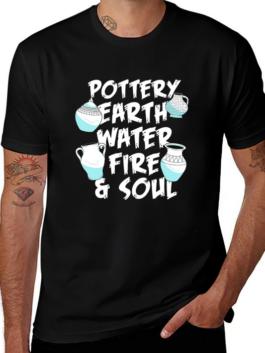 Pottery Earth Water Fire & Soul Graphic T-Shirt