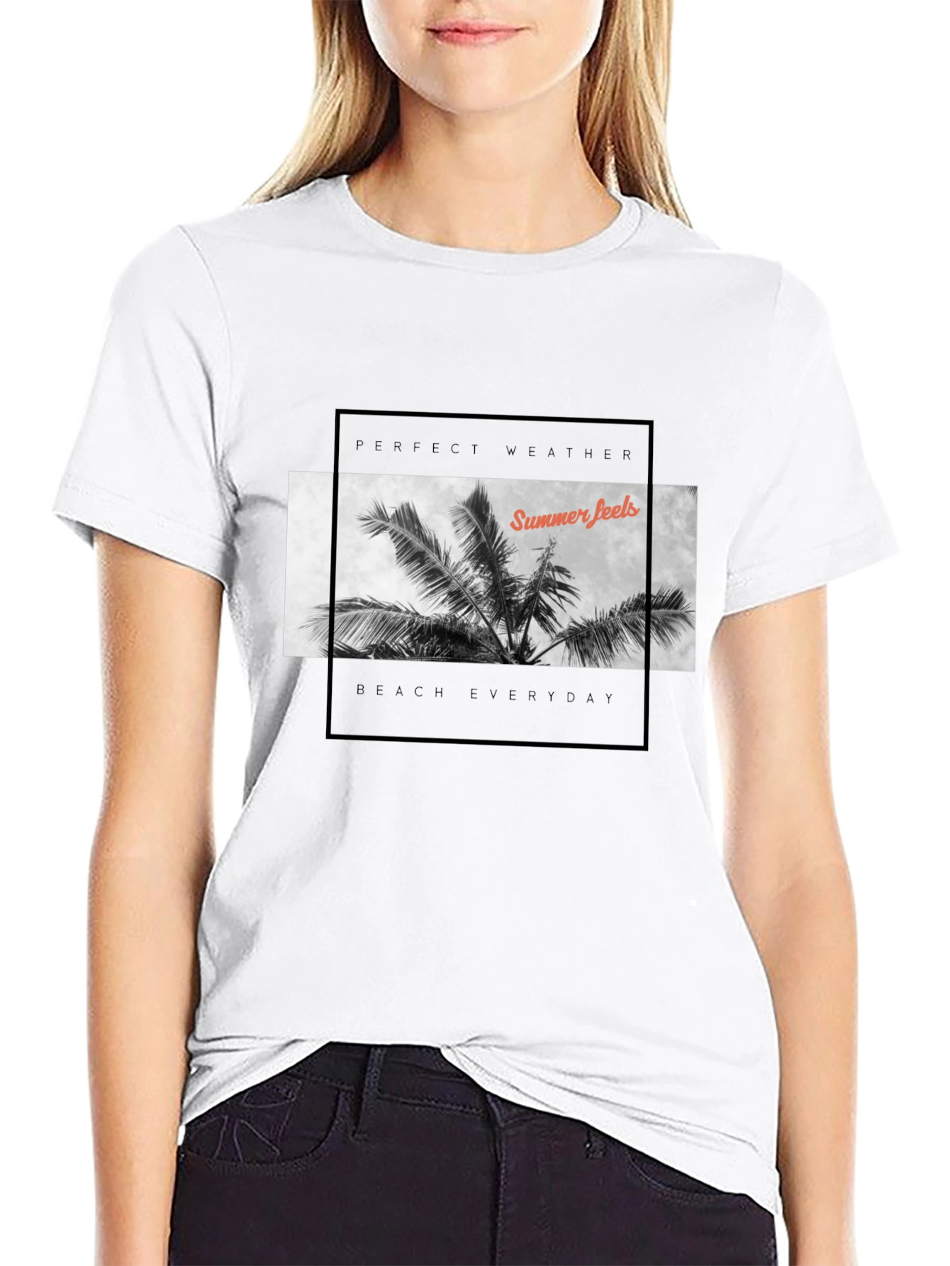 Summer Feels Black T-Shirt
