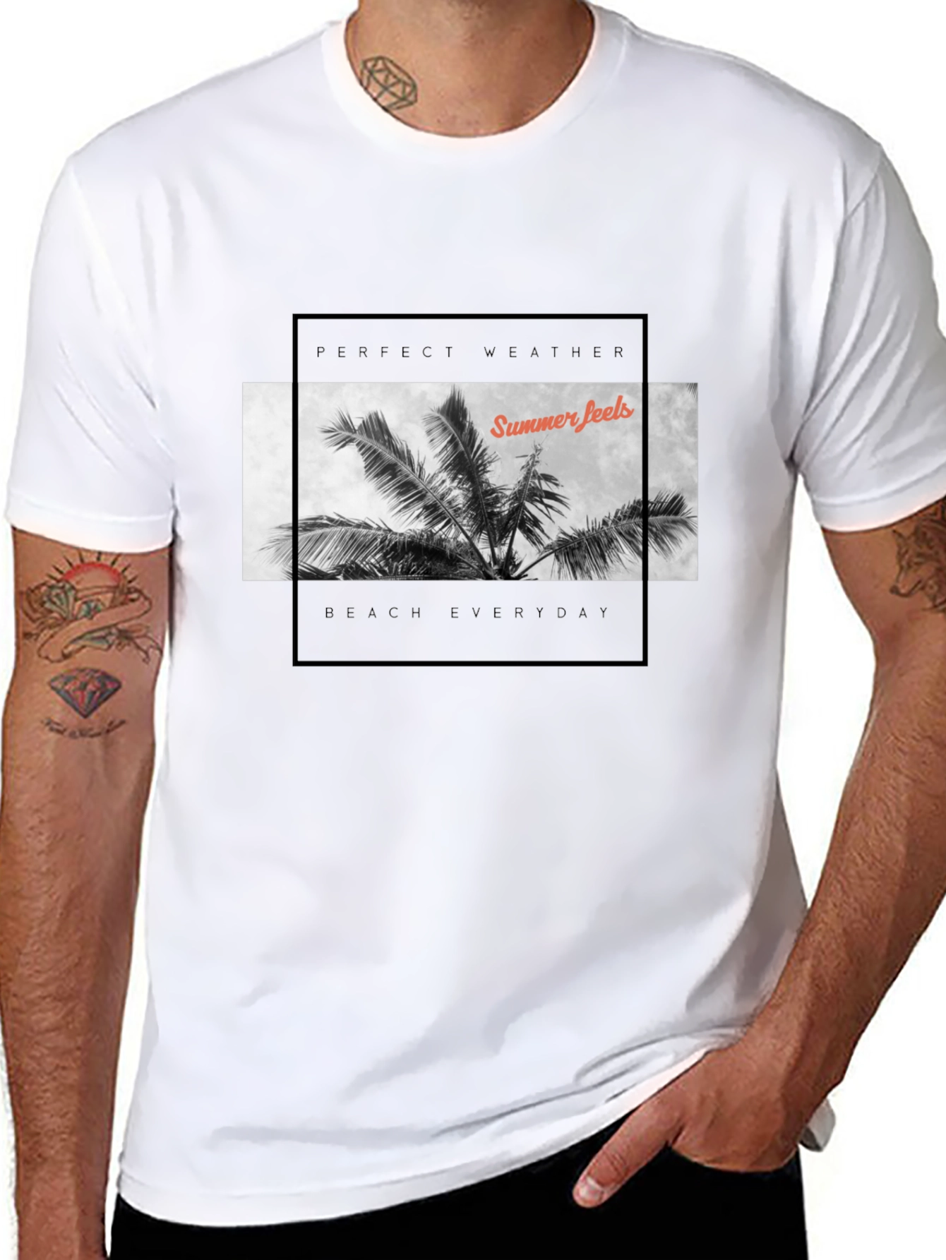 Summer Feels Black T-Shirt