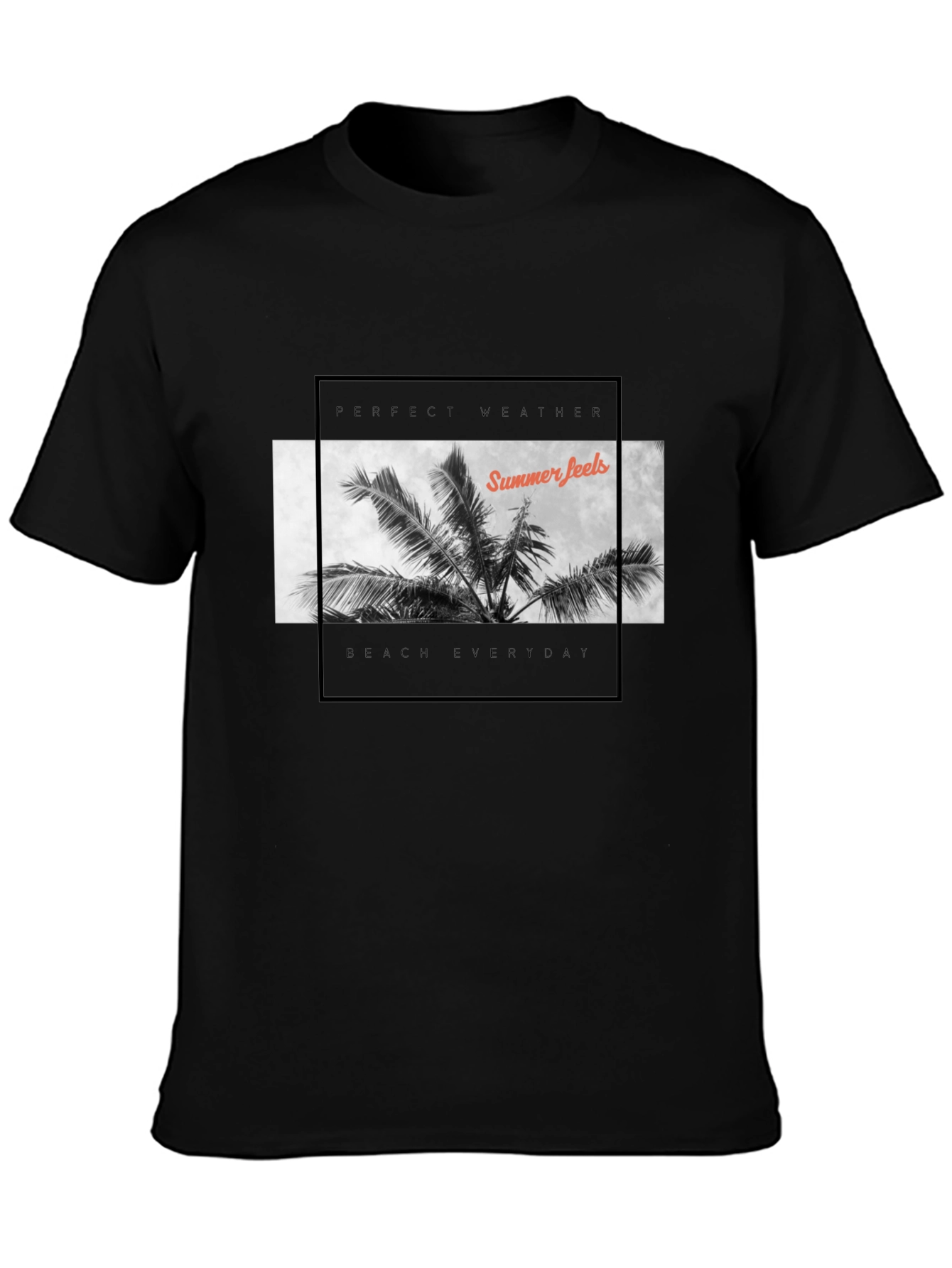 Summer Feels Black T-Shirt
