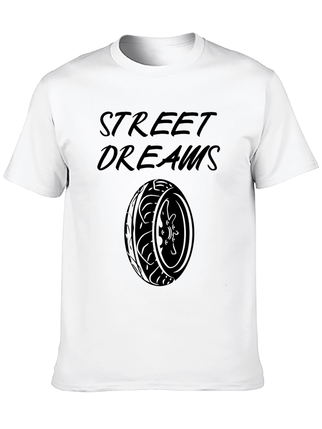 Street Dreams Graphic Tee - Black Cotton Blend