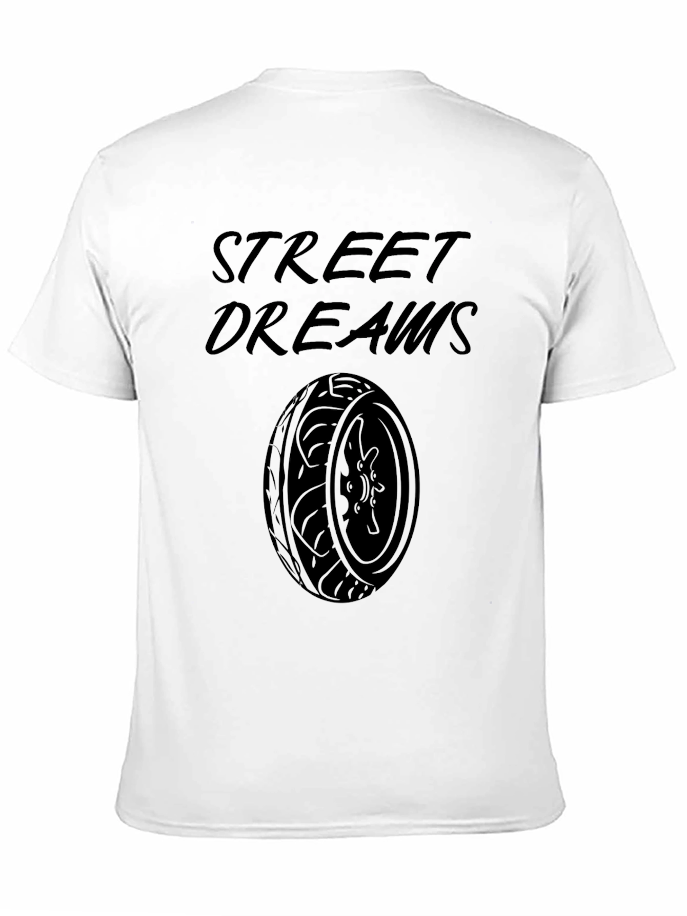 Street Dreams Graphic Tee - Black Cotton Blend