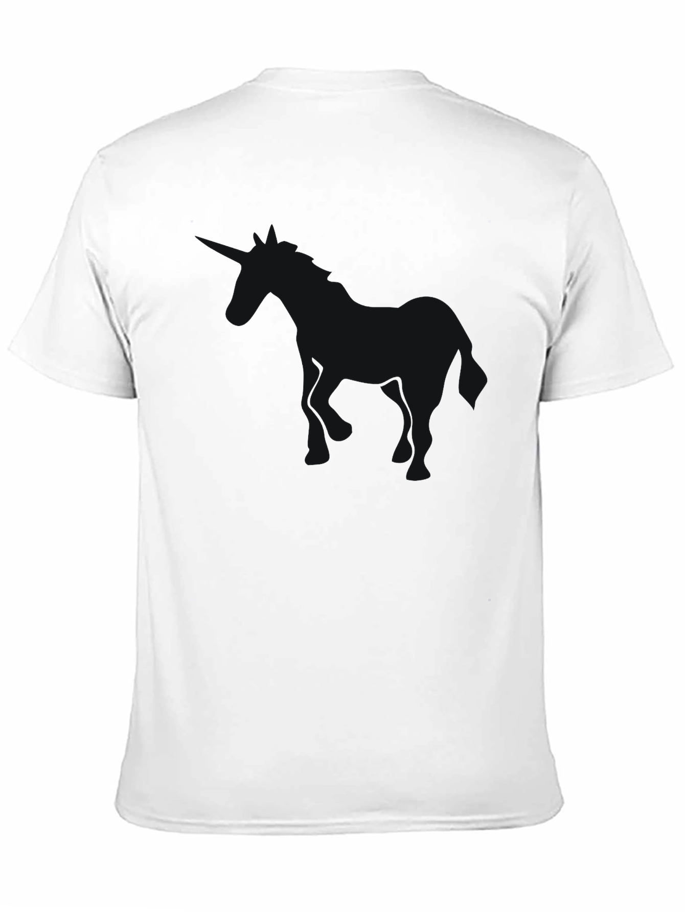 Mens Solid Black Crew Neck T-Shirt