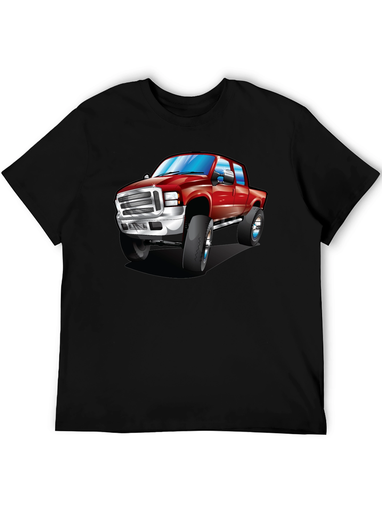 Red Truck Graphic Tee - Black