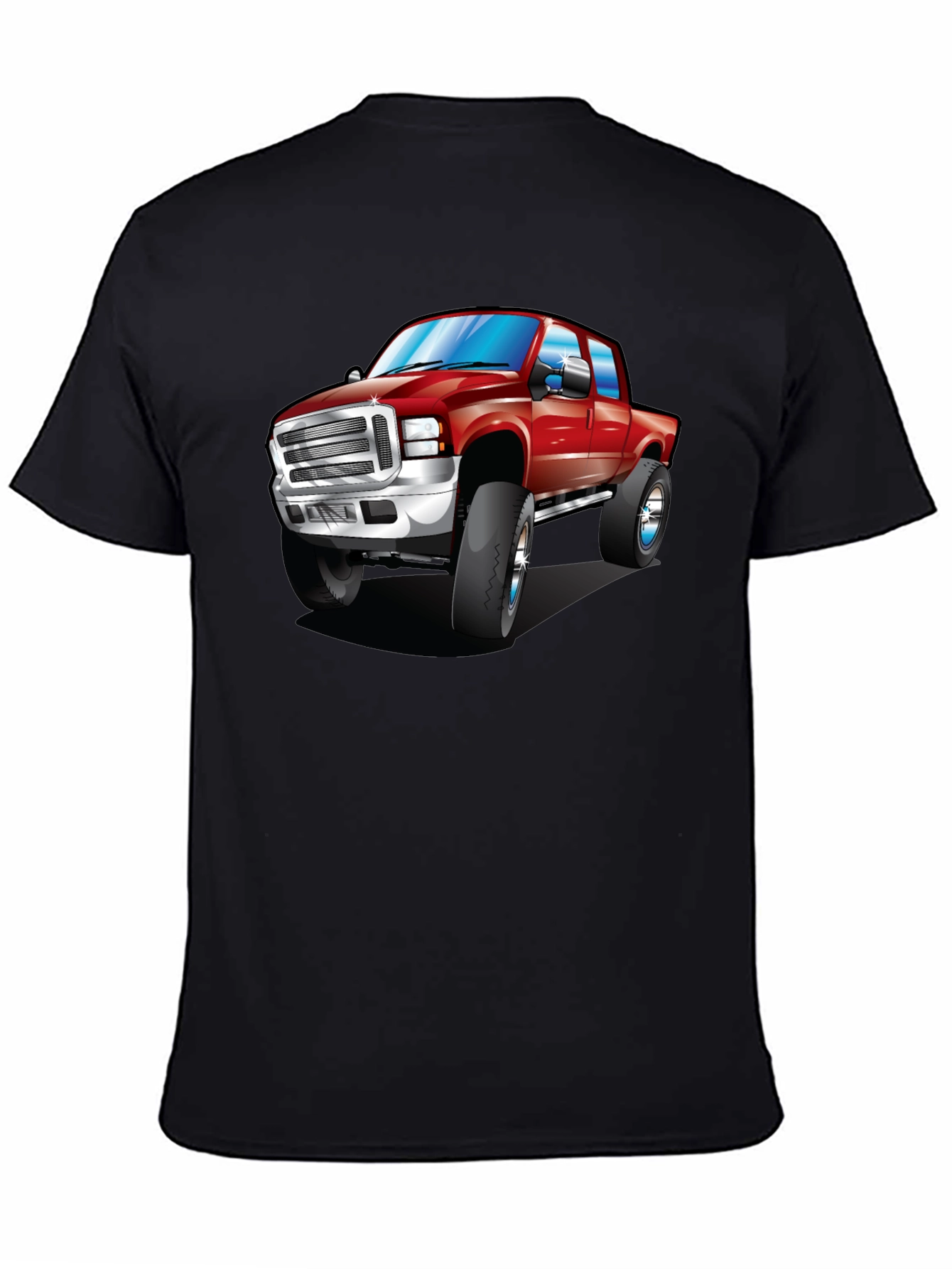 Red Truck Graphic Tee - Black