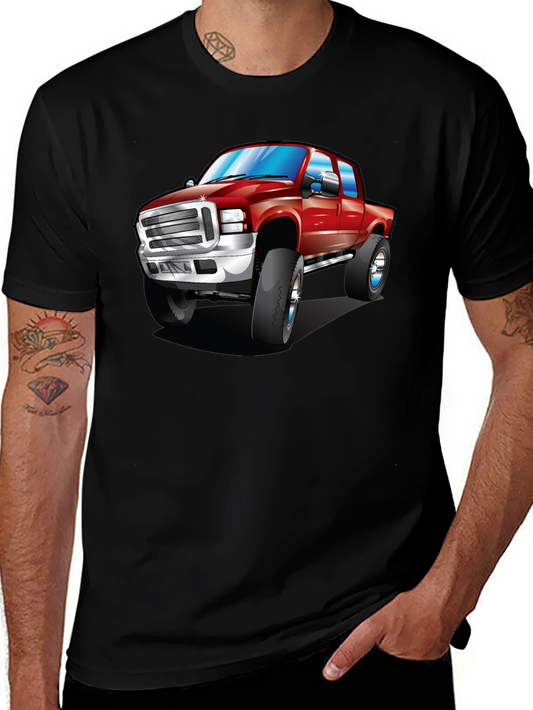Red Truck Graphic Tee - Black