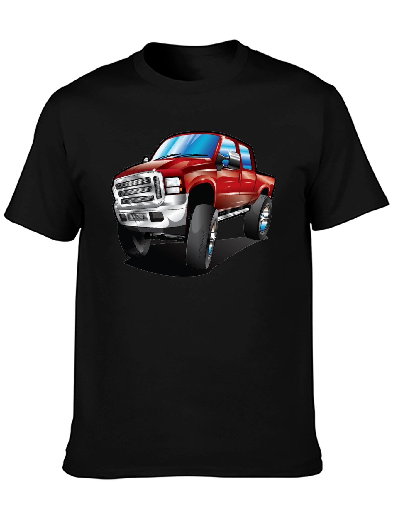 Red Truck Graphic Tee - Black