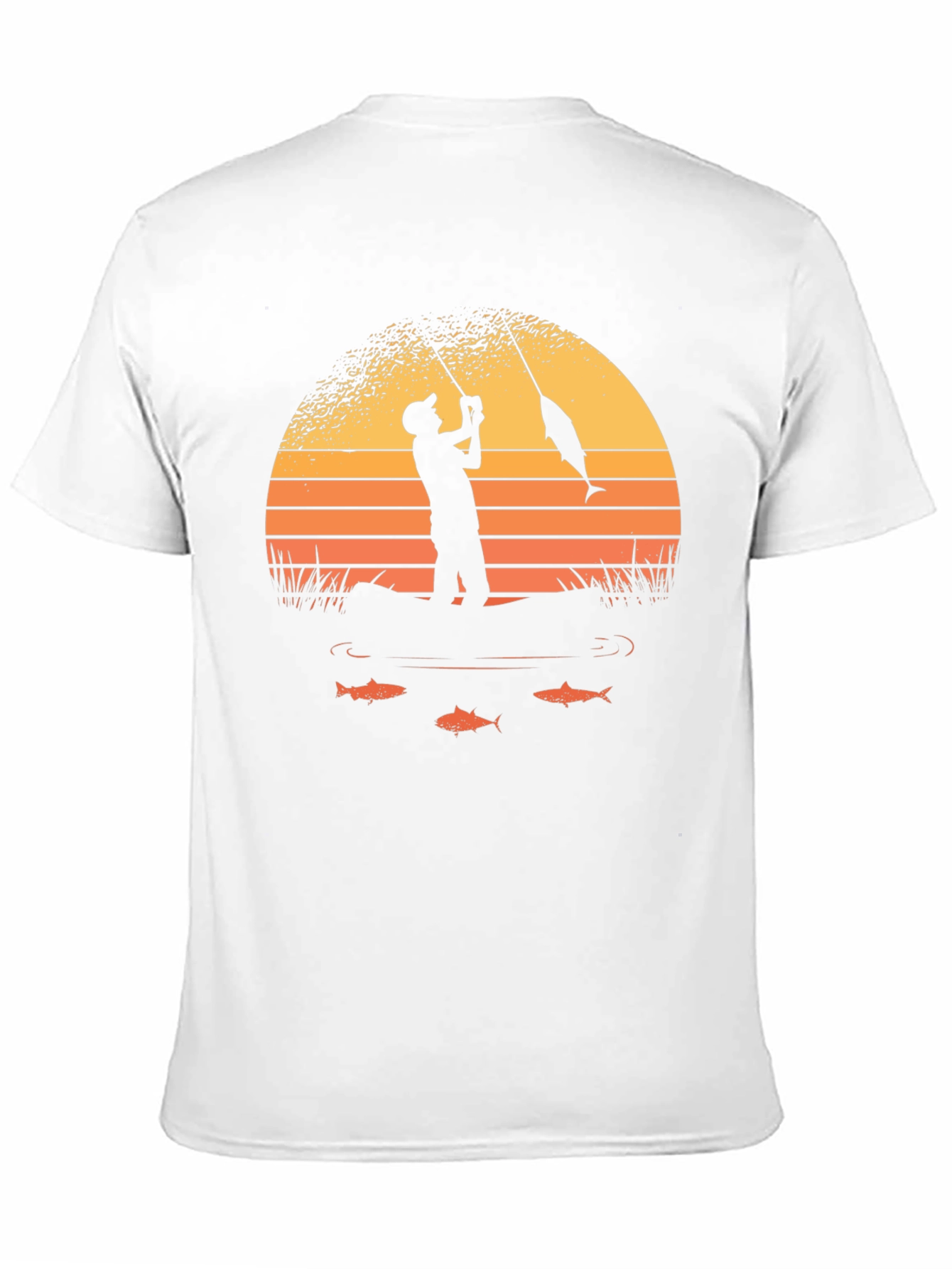 Fishing Sunset Graphic Tee - Black