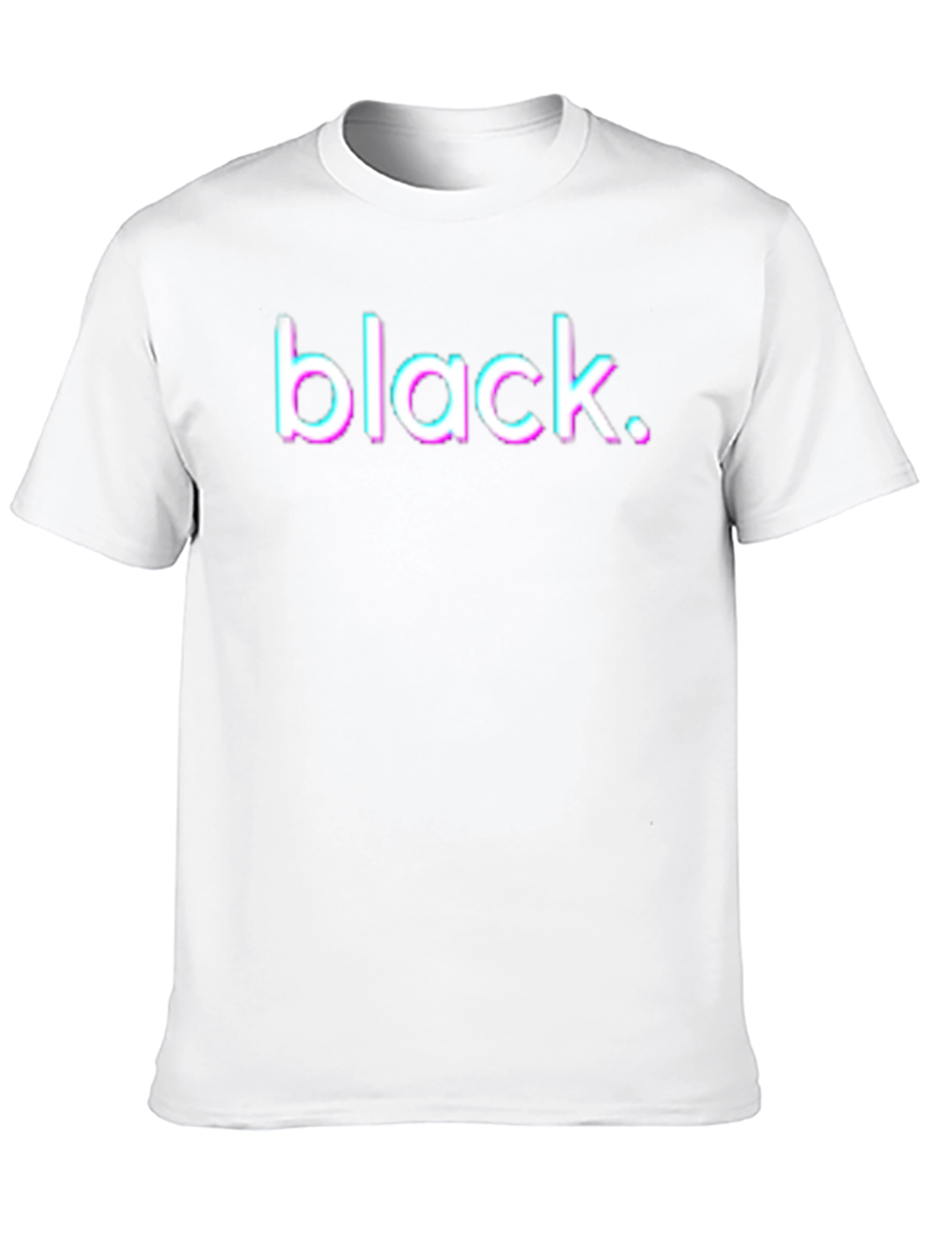 Black T-Shirt with Glitch Text