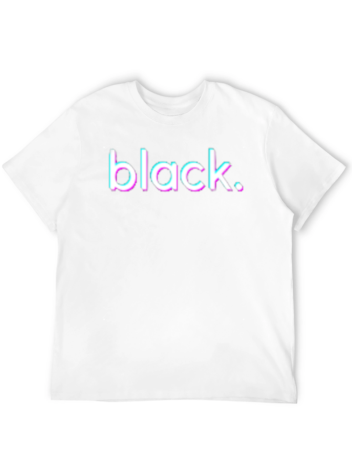 Black T-Shirt with Glitch Text