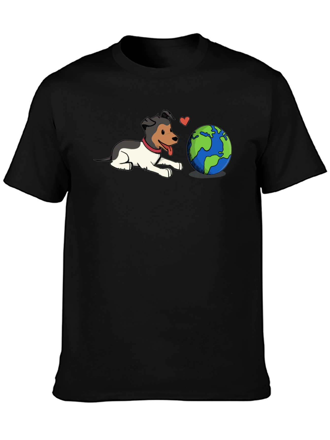 Dog Loves Earth Graphic T-Shirt