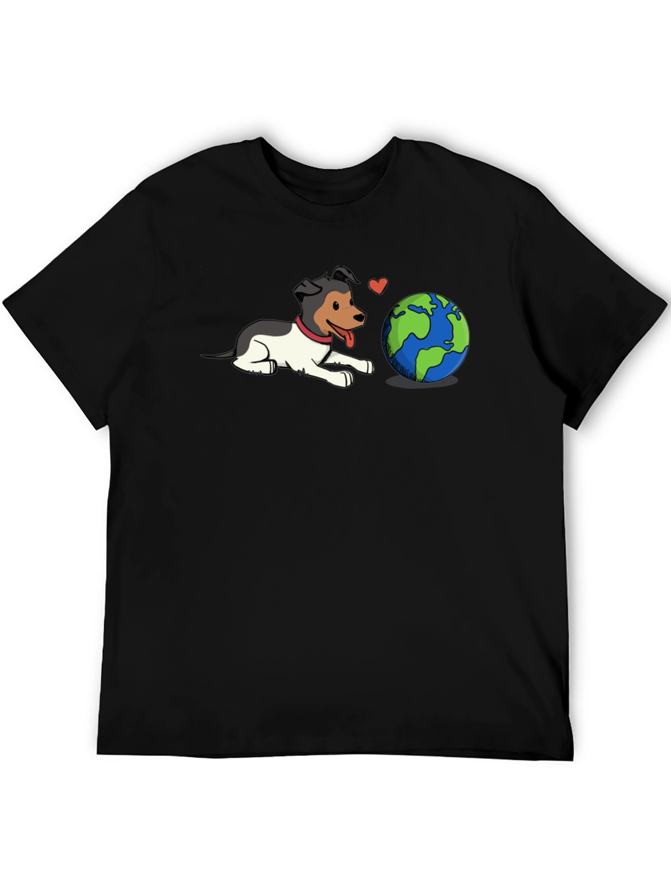 Dog Loves Earth Graphic T-Shirt