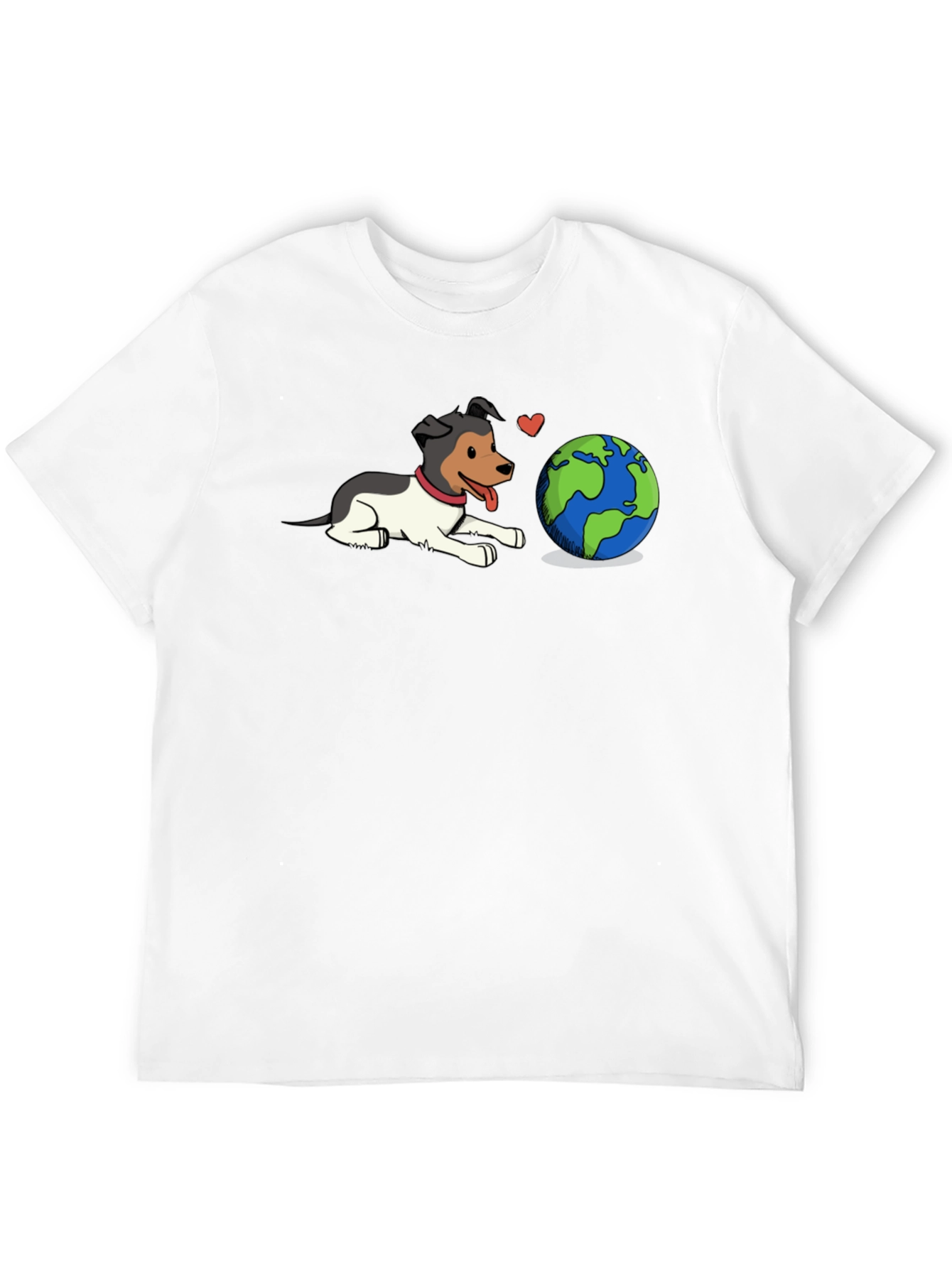 Dog Loves Earth Graphic T-Shirt