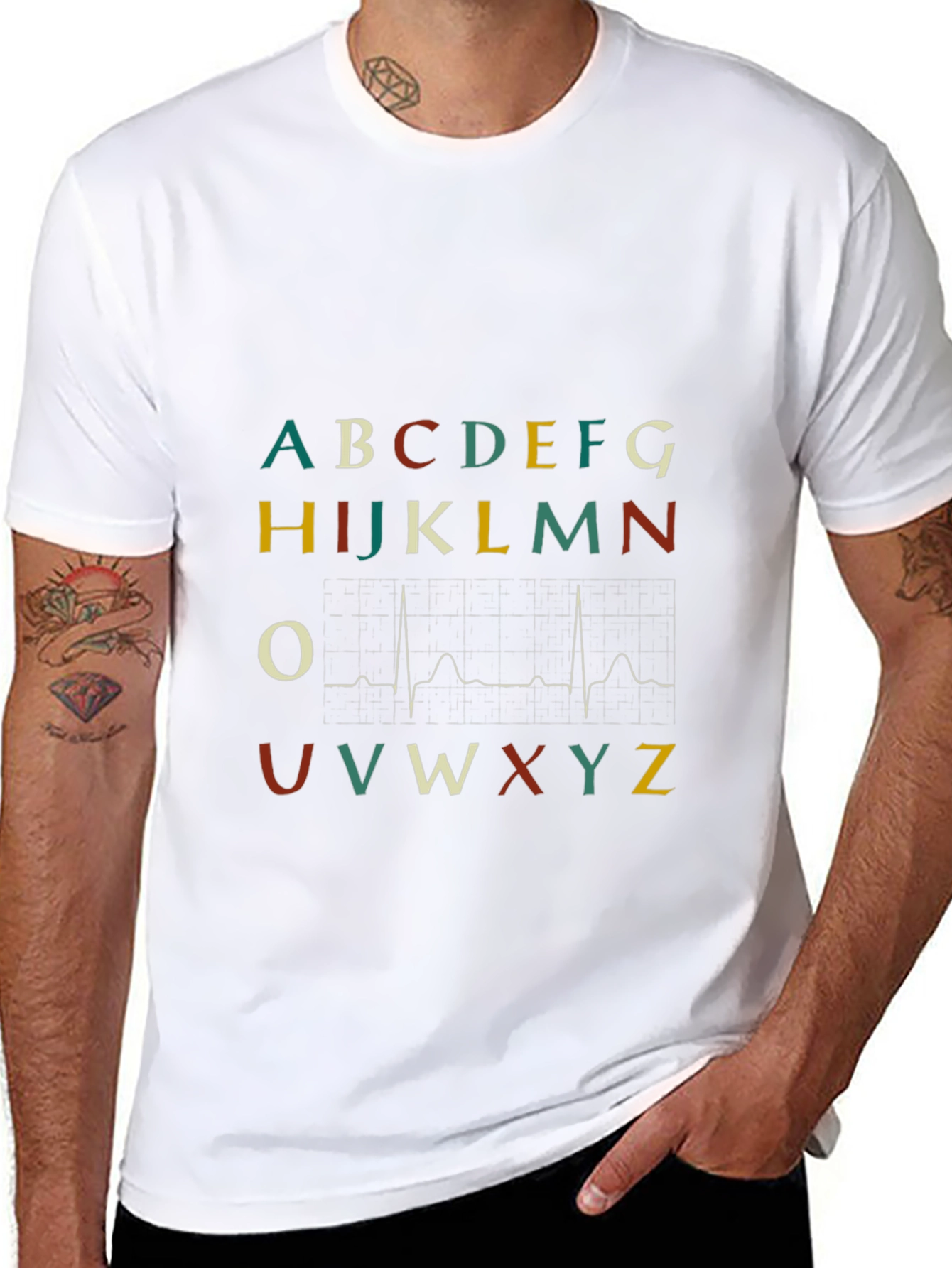 EKG Alphabet T-Shirt - Doctor Nurse Medical Gift
