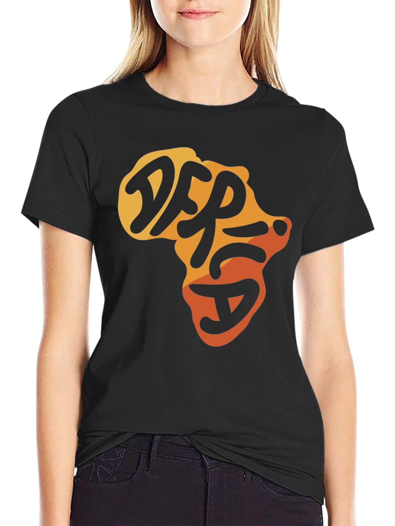 Africa Map Graphic Tee - Black