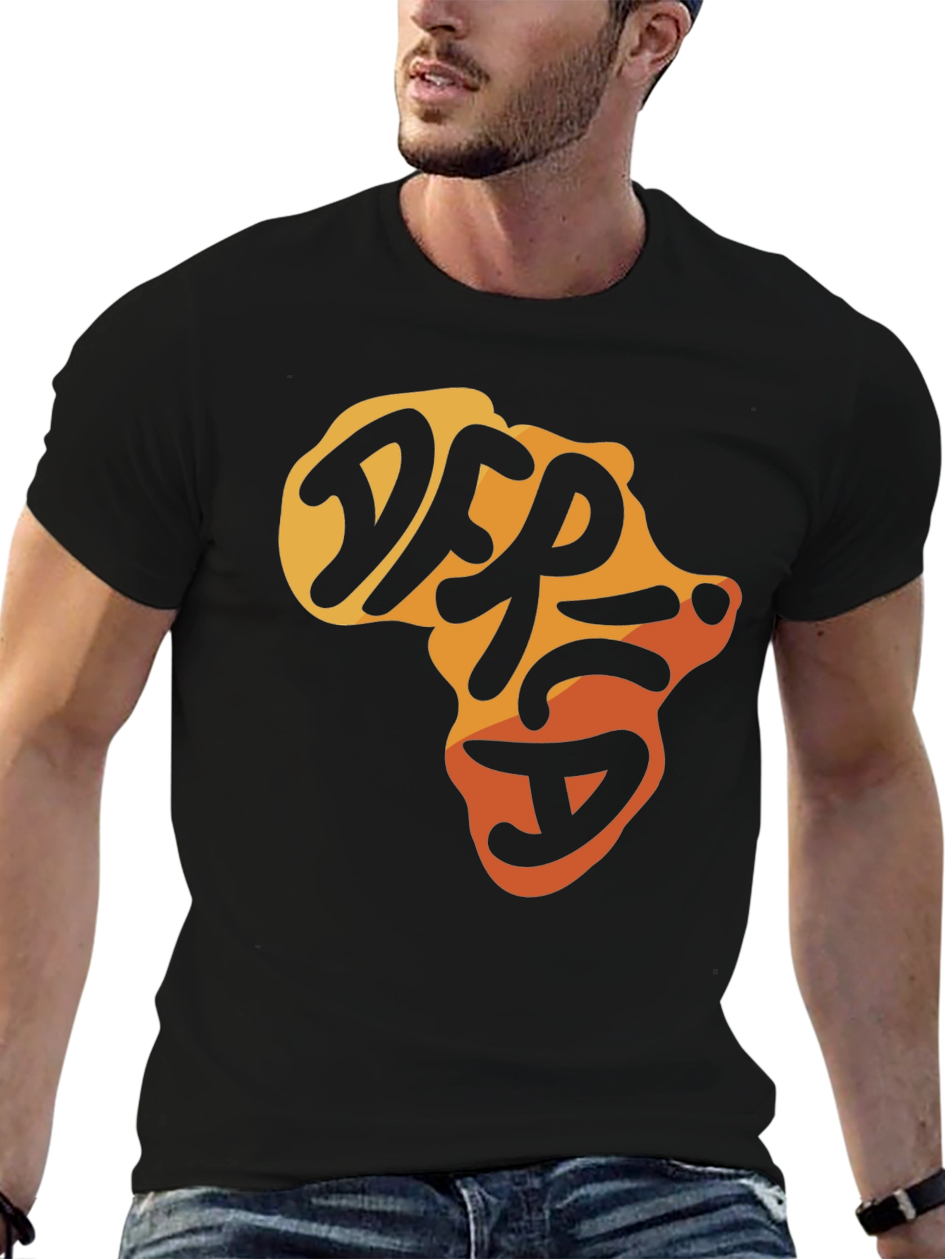 Africa Map Graphic Tee - Black