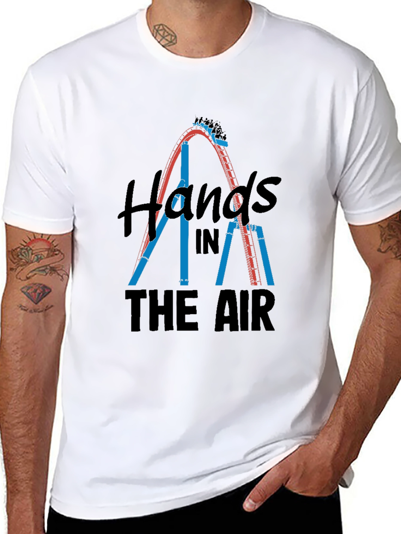 Hands in the Air Rollercoaster Graphic T-Shirt