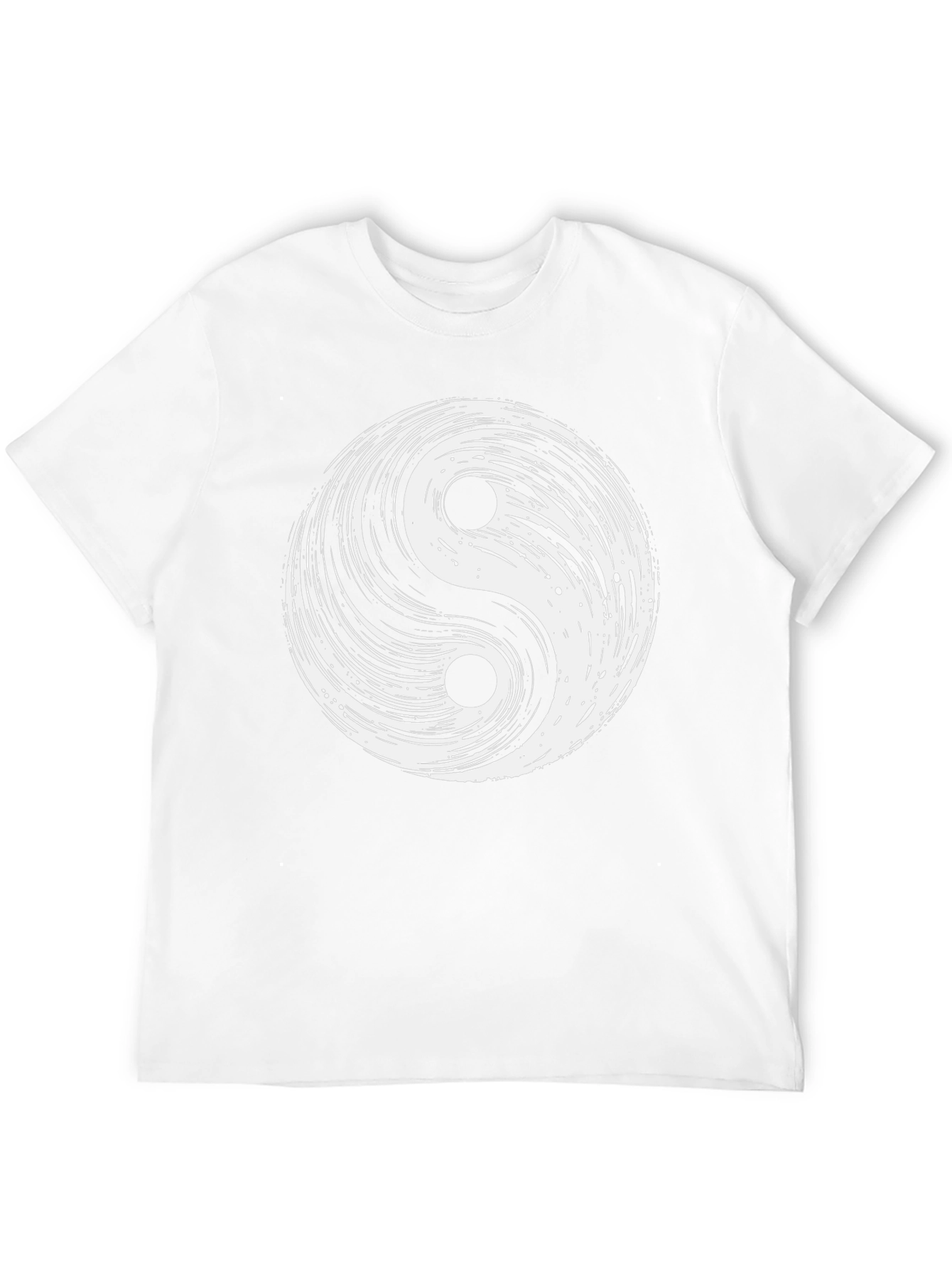 Yin Yang Symbol Graphic Tee - Classic Black Cotton