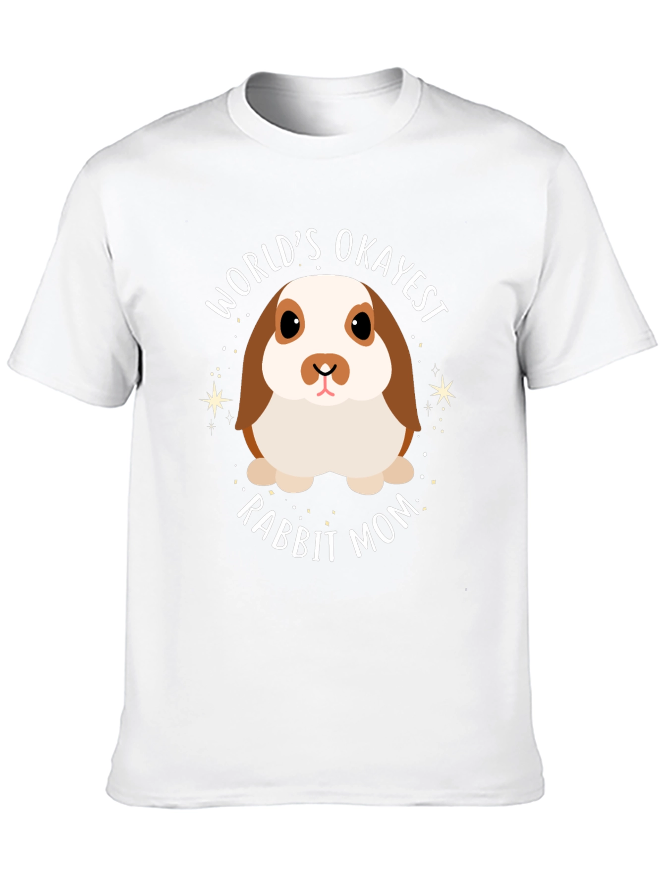 Worlds Okayest Rabbit Mom Black T-Shirt