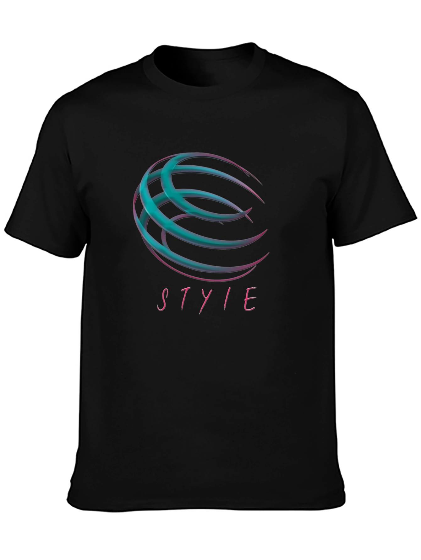 Stylish Abstract Graphic Black T-Shirt