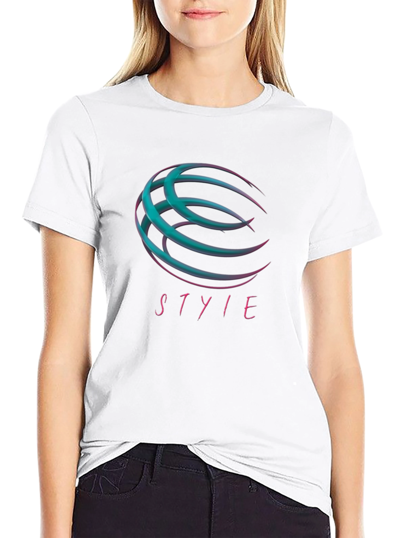 Stylish Abstract Graphic Black T-Shirt