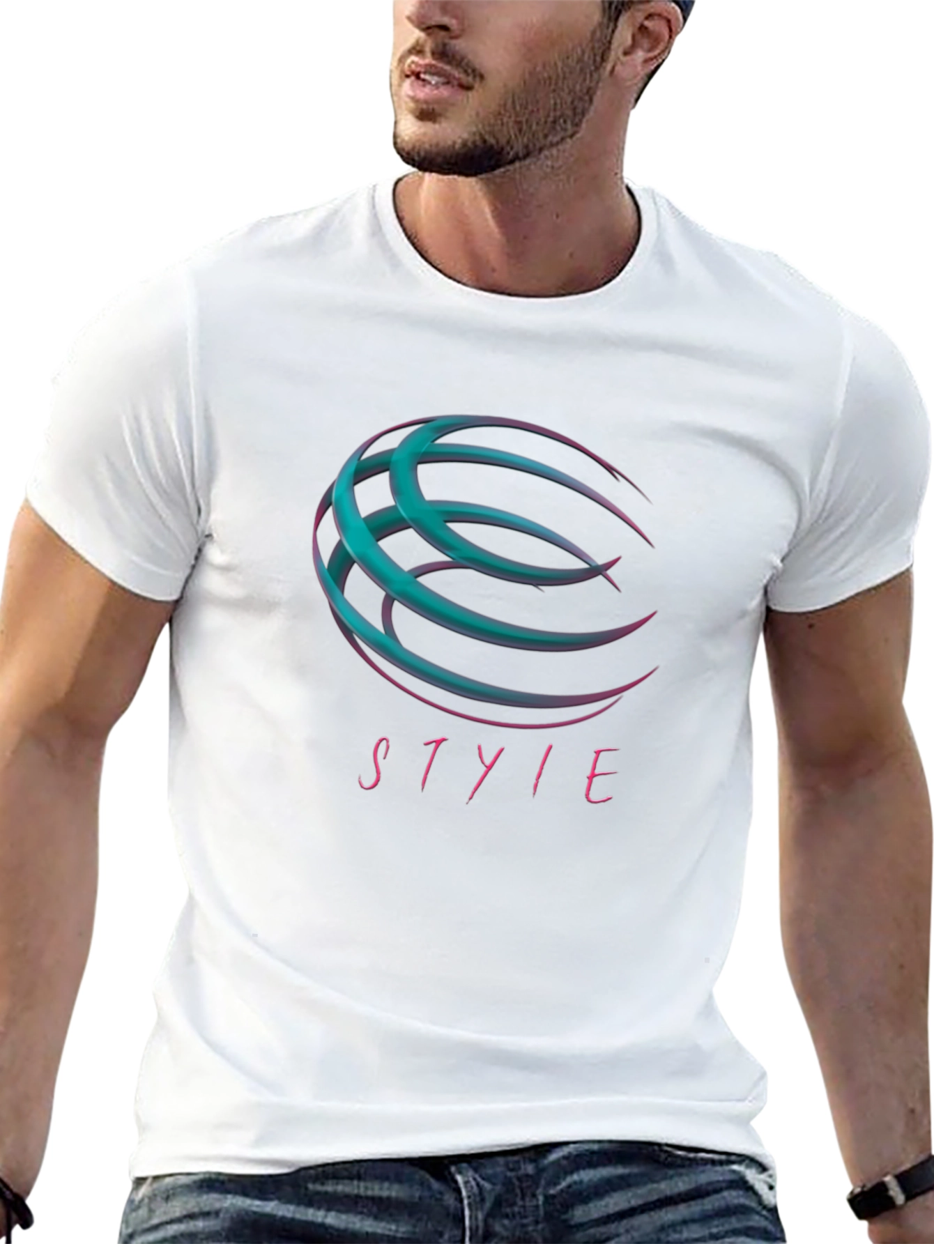 Stylish Abstract Graphic Black T-Shirt