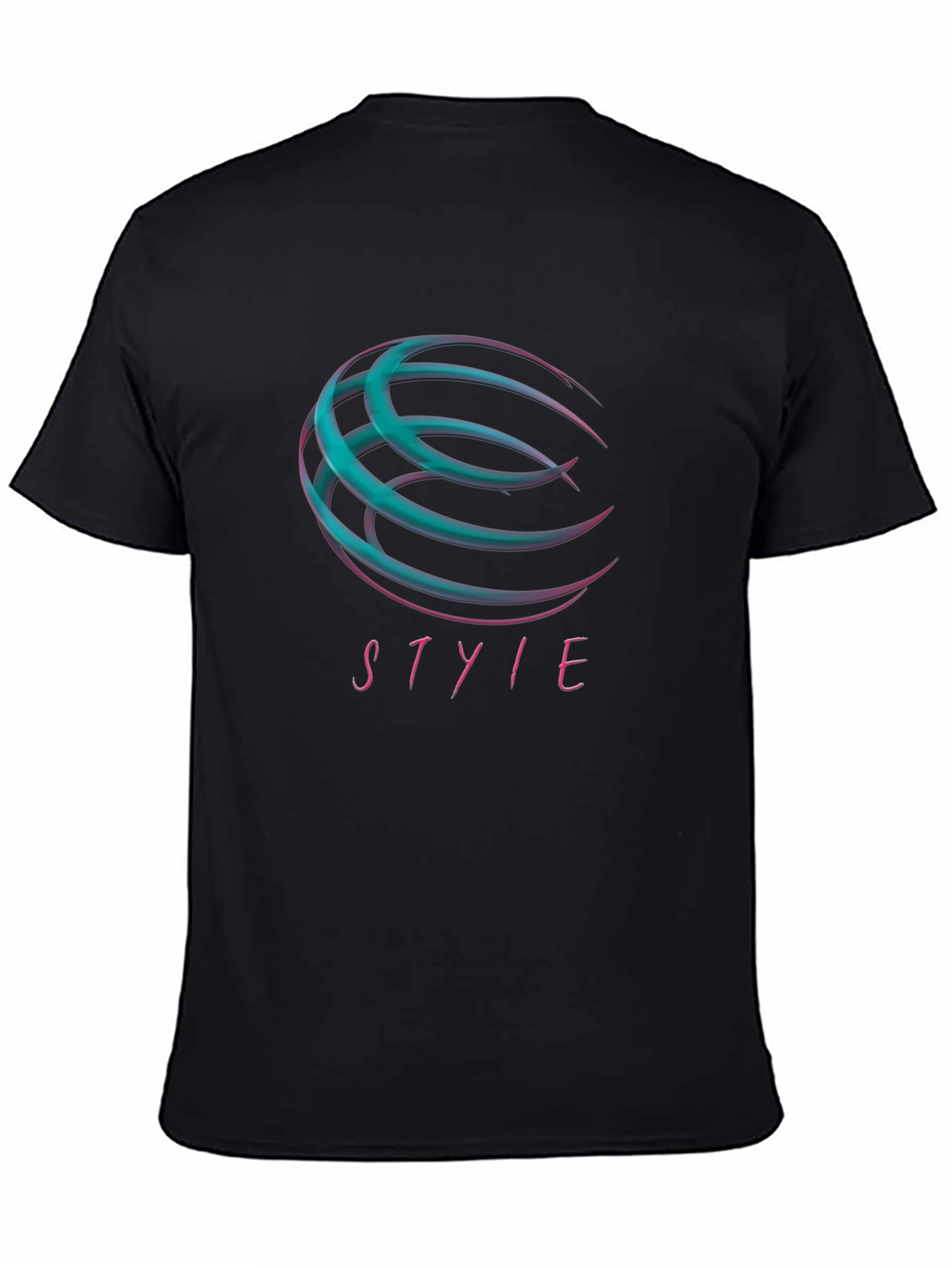 Stylish Abstract Graphic Black T-Shirt