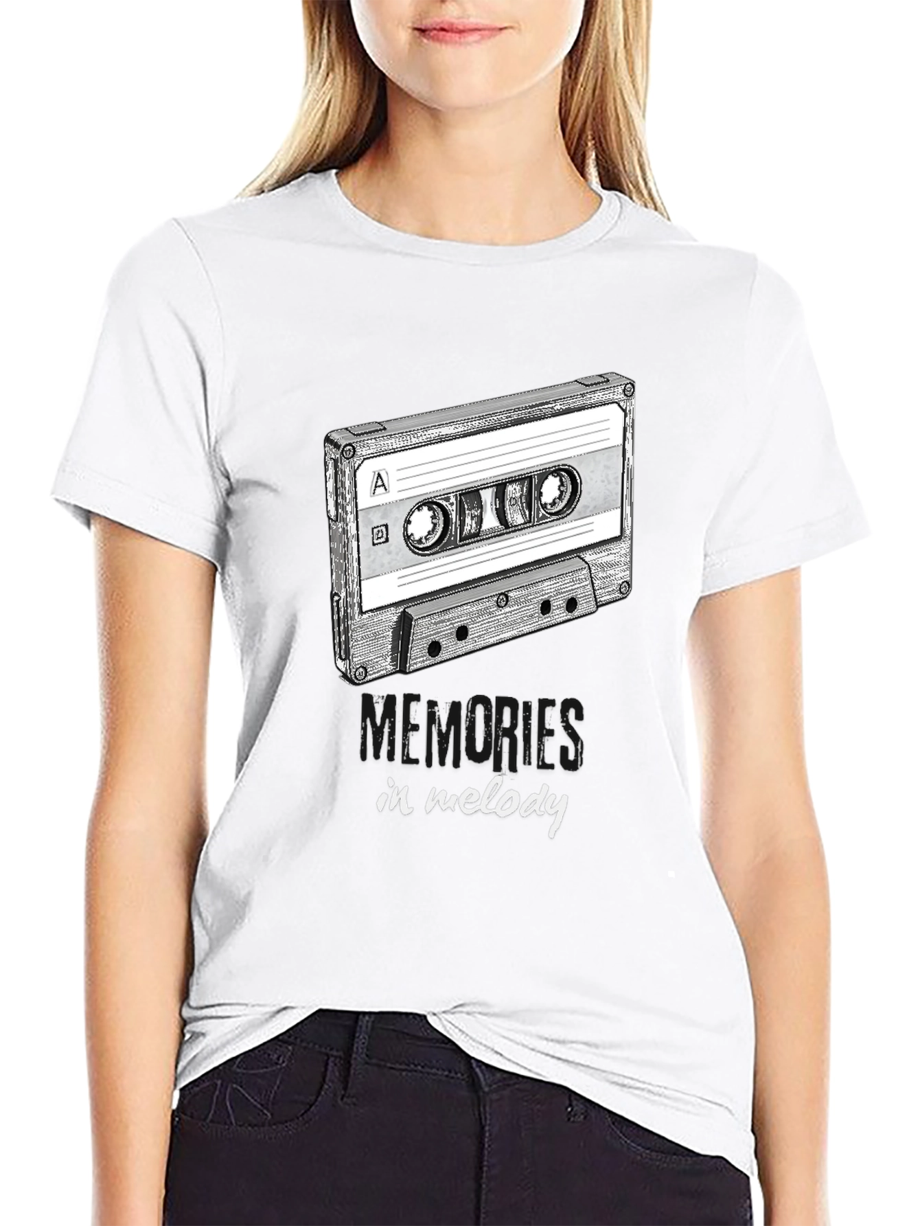 Retro Cassette Tape Memories in Melody Graphic Tee