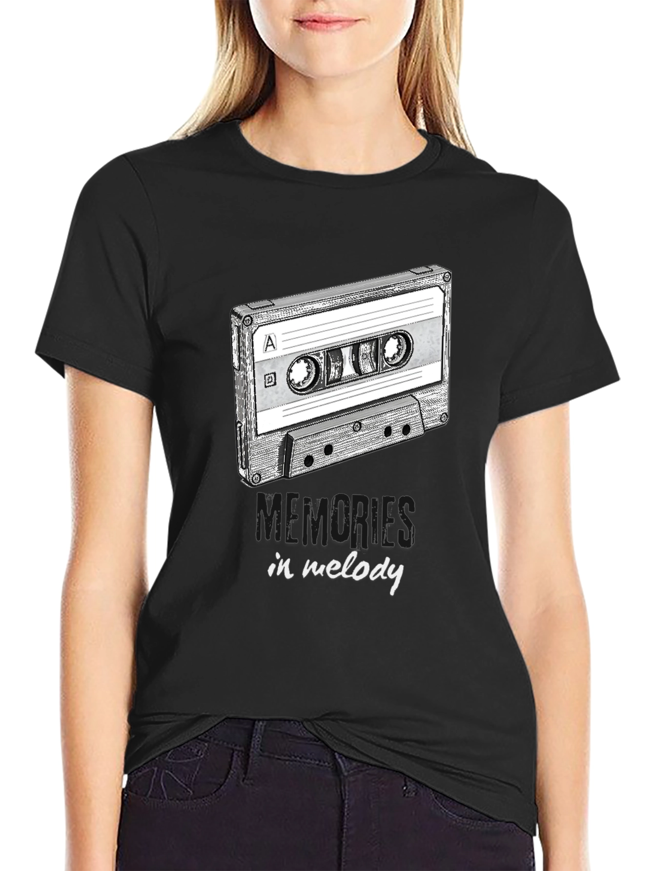 Retro Cassette Tape Memories in Melody Graphic Tee