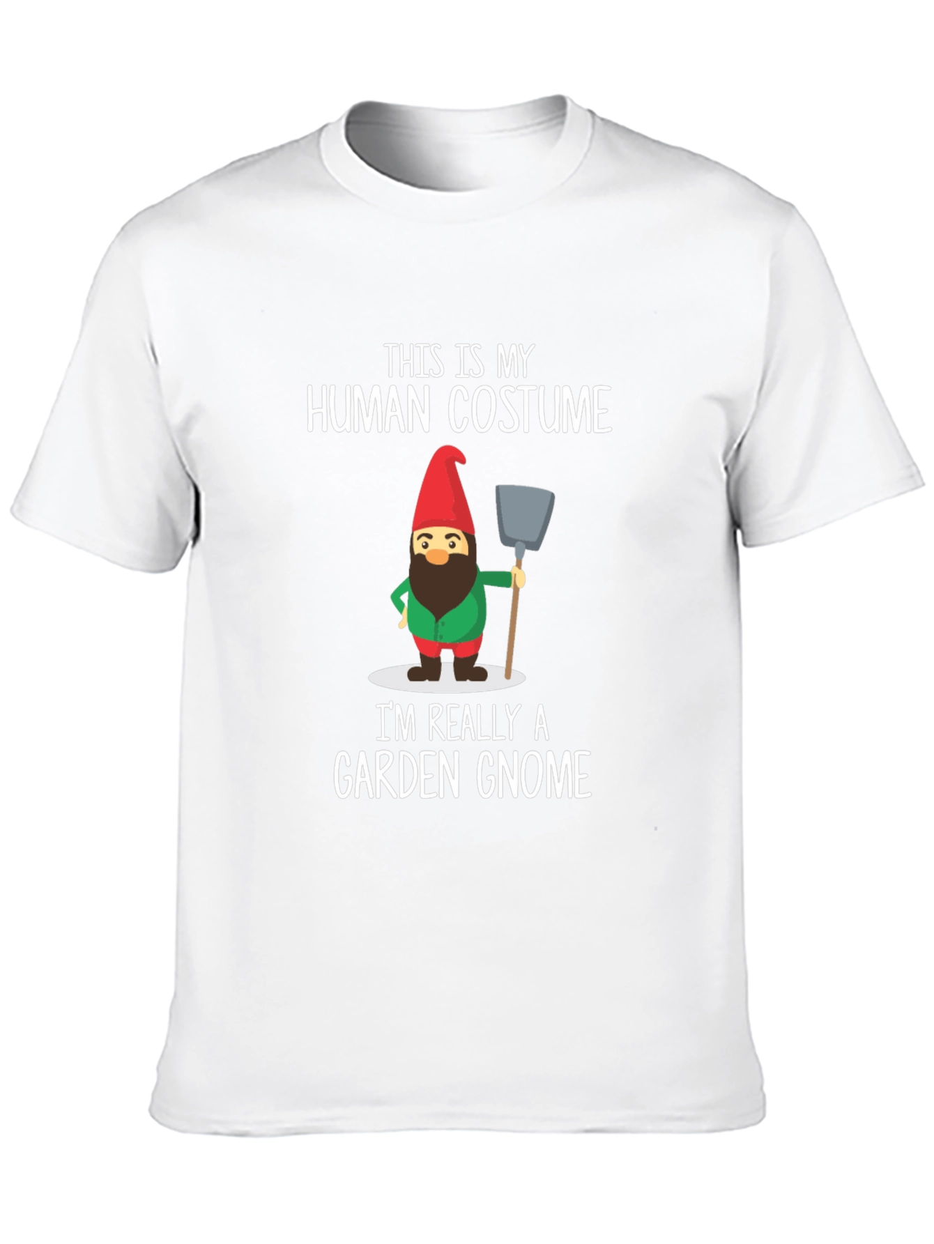 Funny Garden Gnome Human Costume T-Shirt