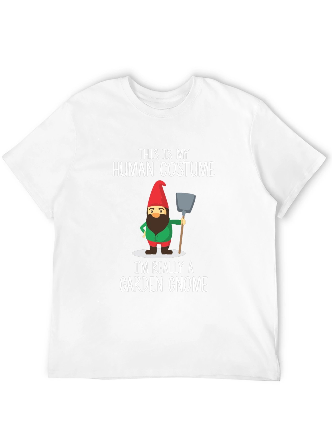 Funny Garden Gnome Human Costume T-Shirt
